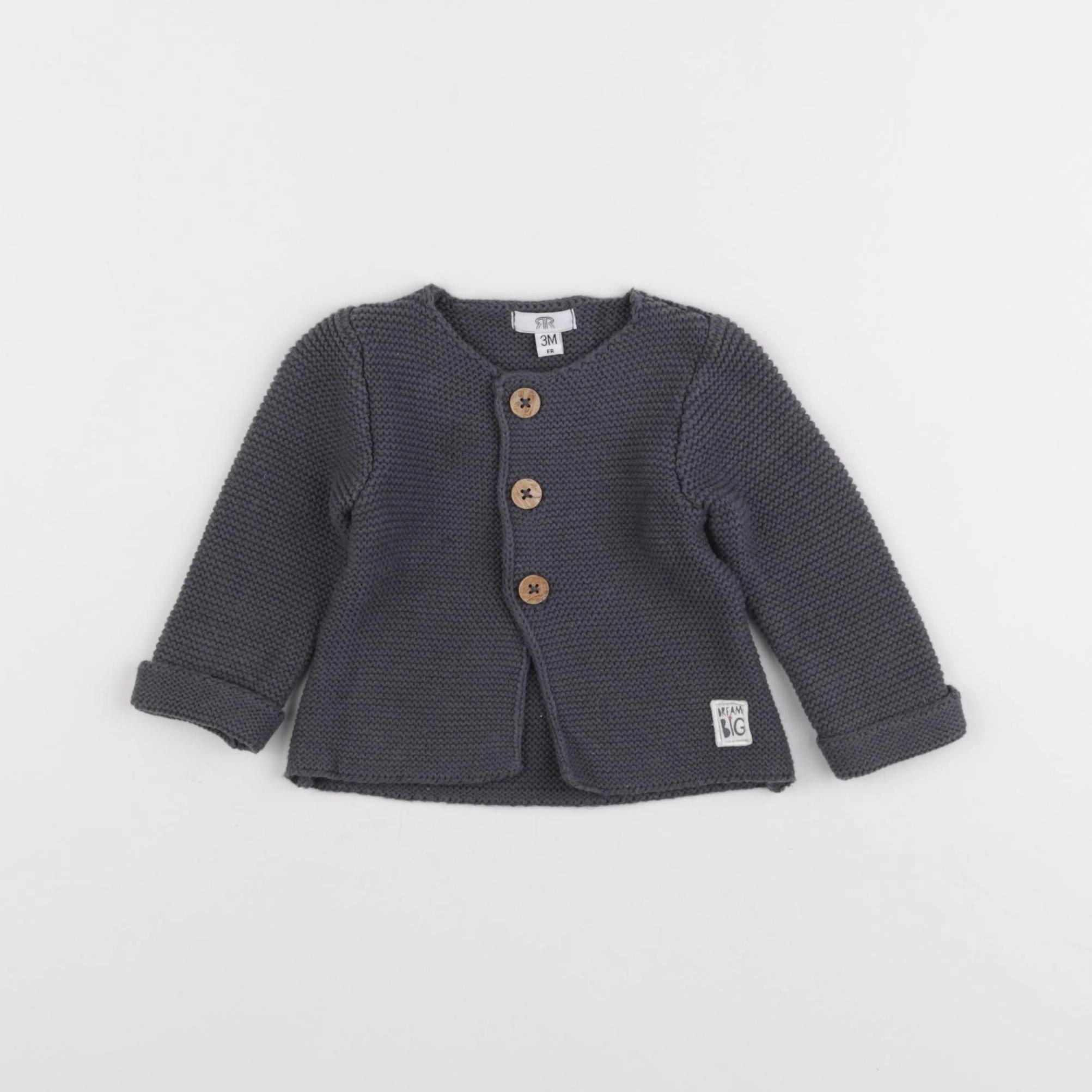 La Redoute - gilet gris - 3 mois