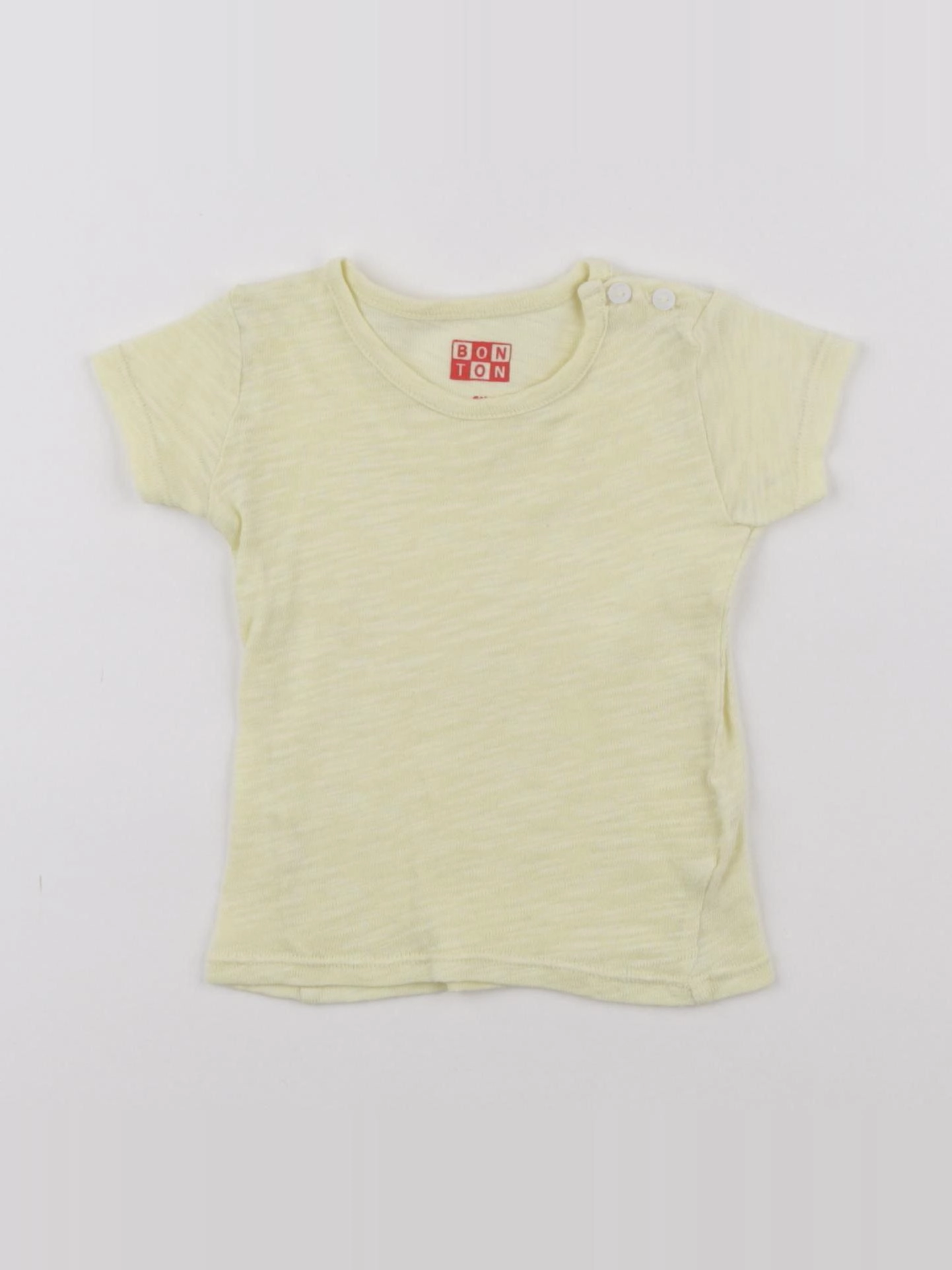 Bonton - tee-shirt jaune - 6 mois