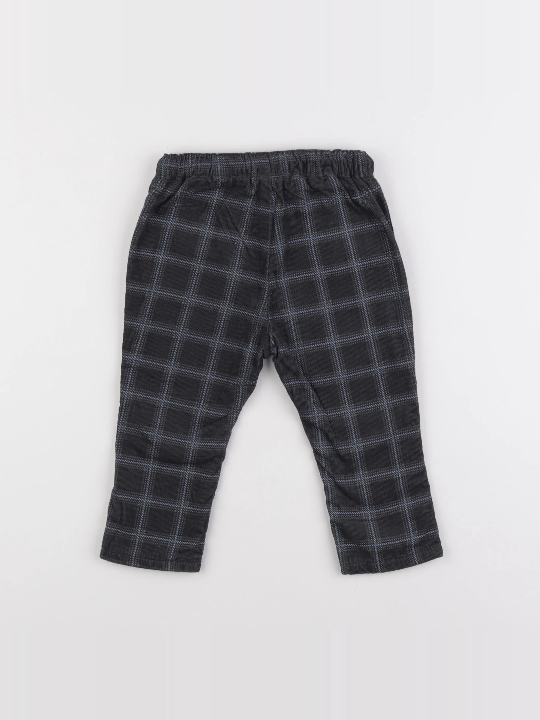 H&M - pantalon gris - 9/12 mois