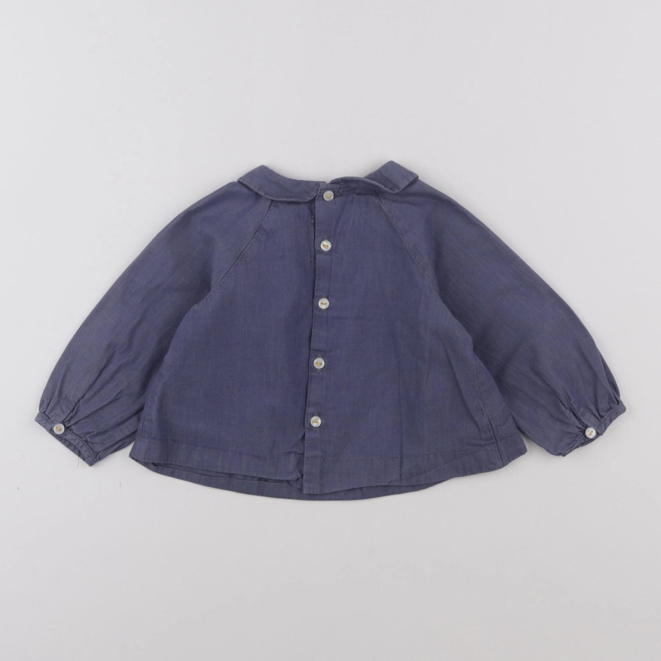 Jacadi - blouse bleu - 12 mois