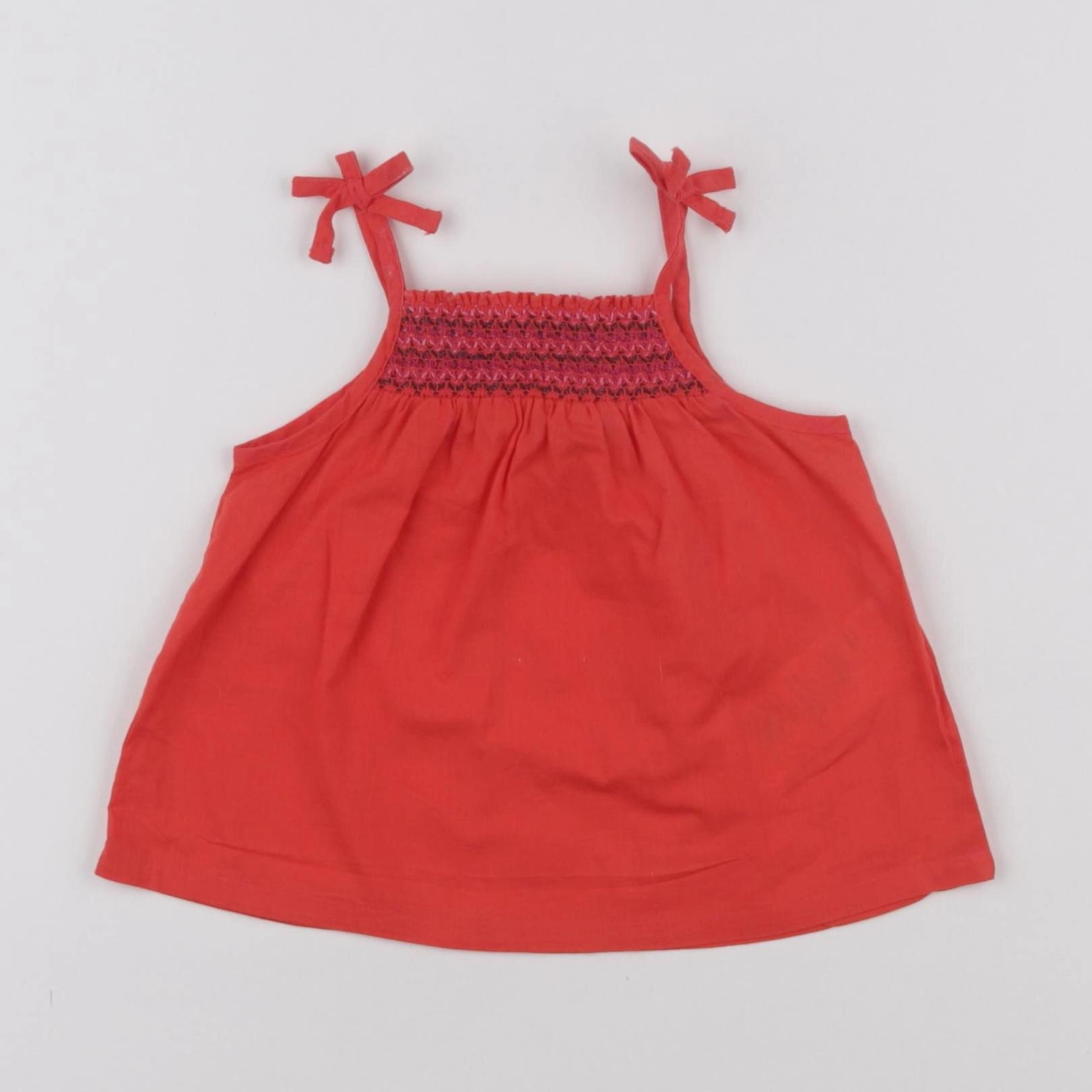 Vertbaudet - blouse rouge - 9 mois