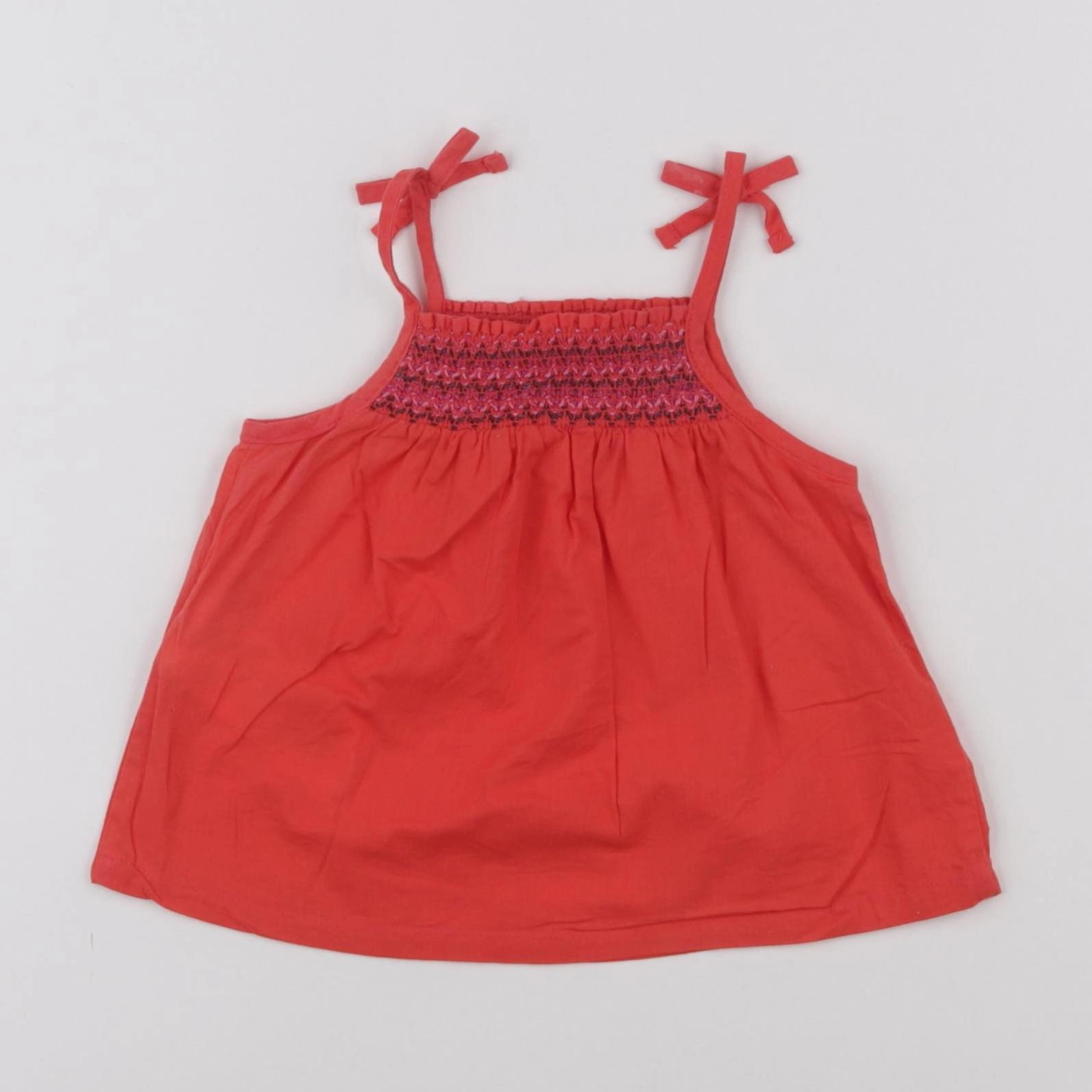 Vertbaudet - blouse rouge - 9 mois