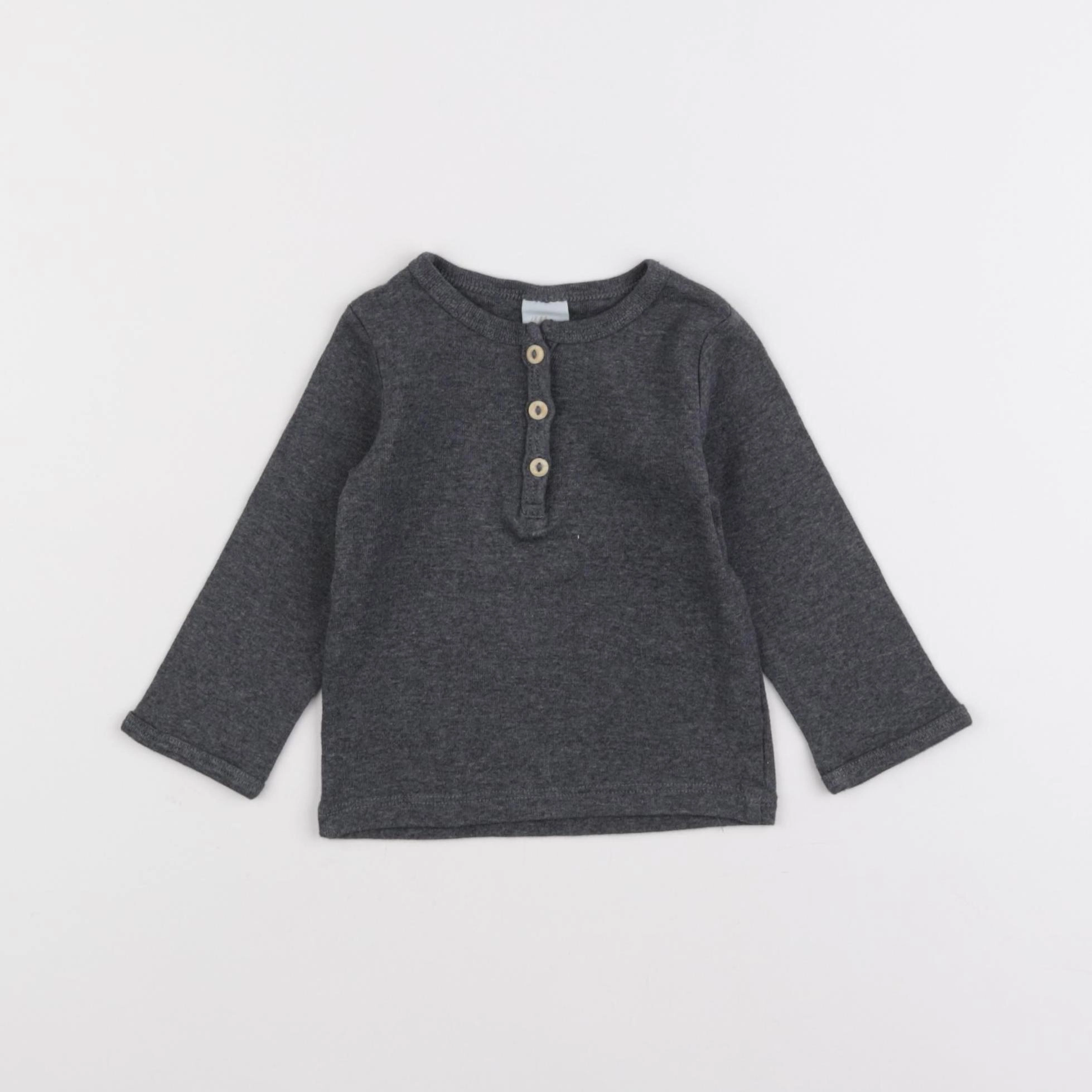 H&M - tee-shirt gris - 3/6 mois