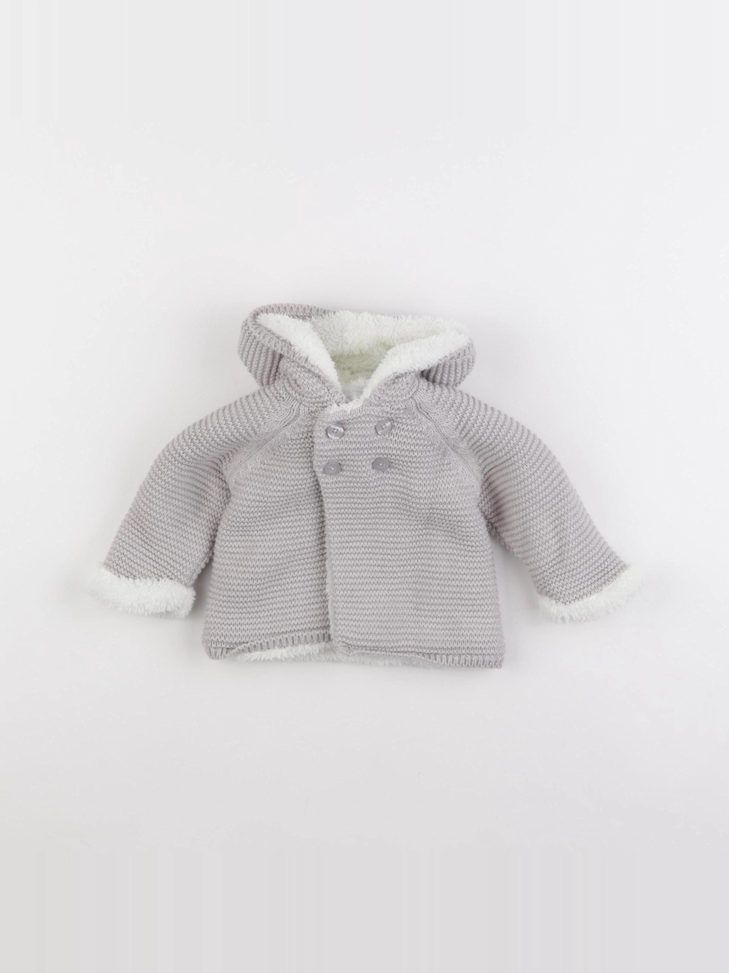 Cadet Rousselle - veste doublé gris - 3 mois