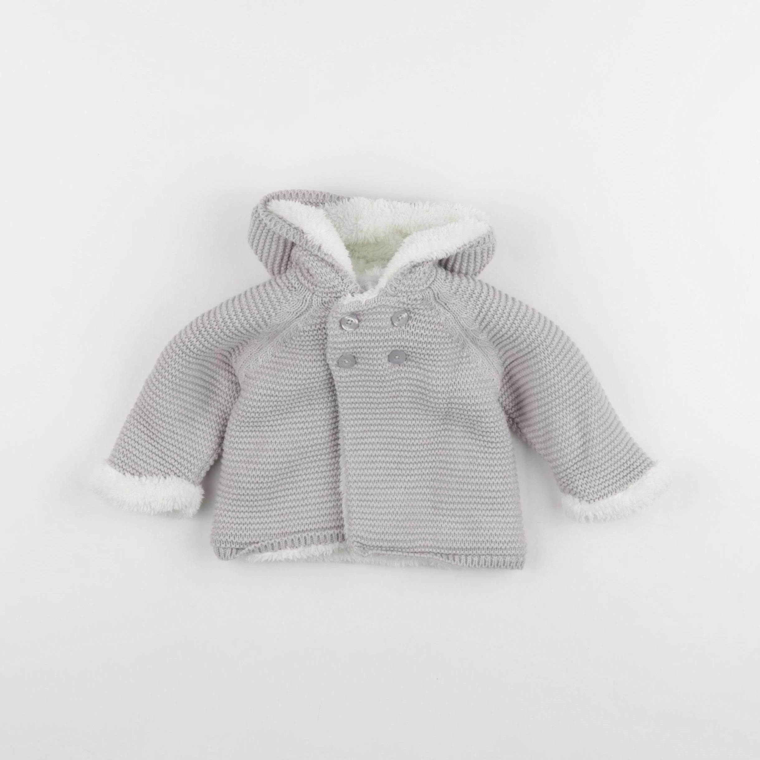Cadet Rousselle - veste doublé gris - 3 mois
