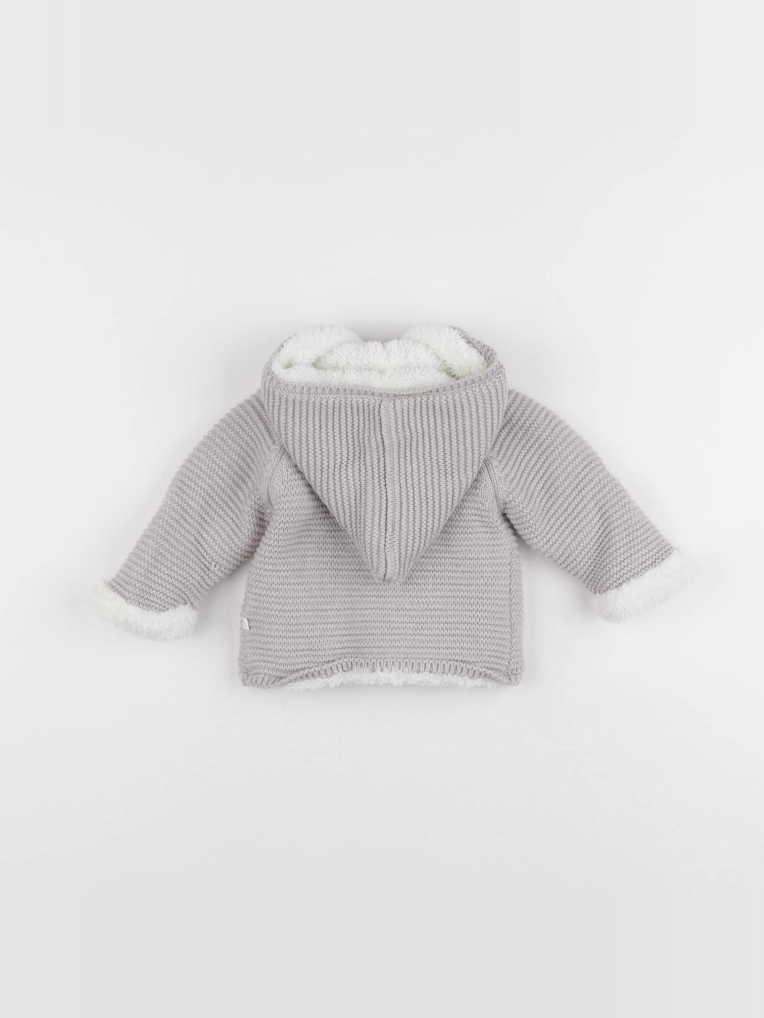 Cadet Rousselle - veste doublé gris - 3 mois