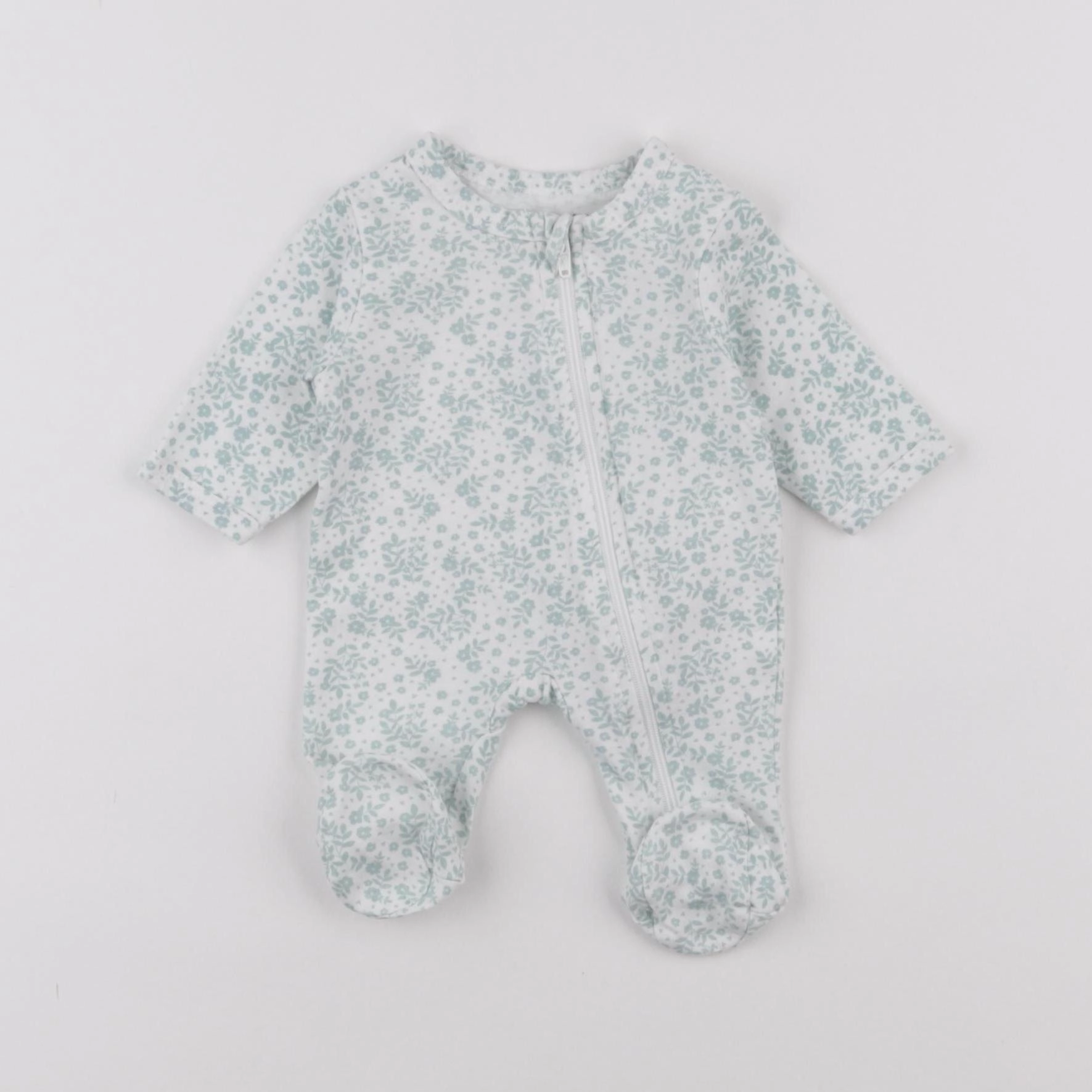 Vertbaudet - pyjama coton blanc, vert - Prématuré