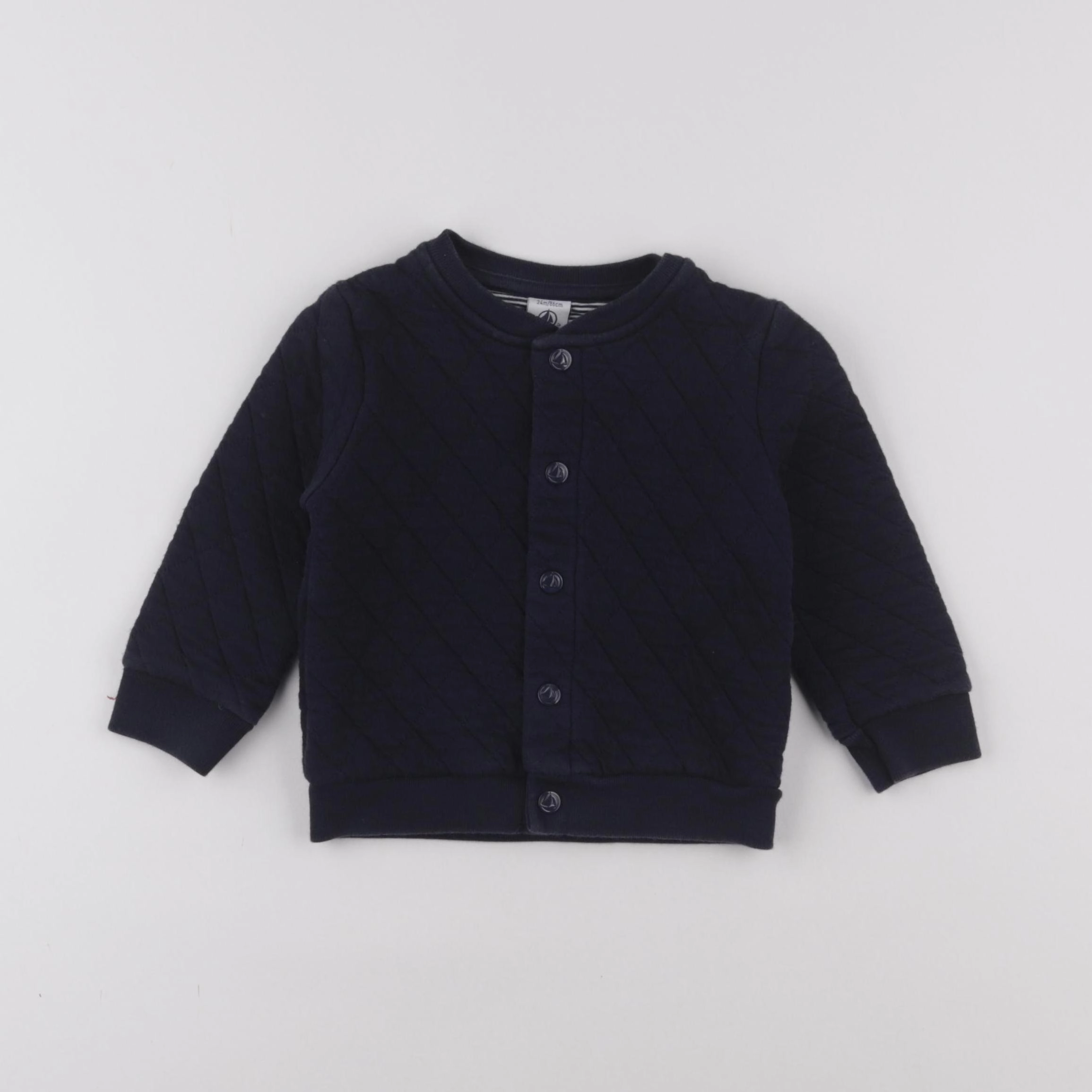 Petit Bateau - sweat bleu - 2 ans