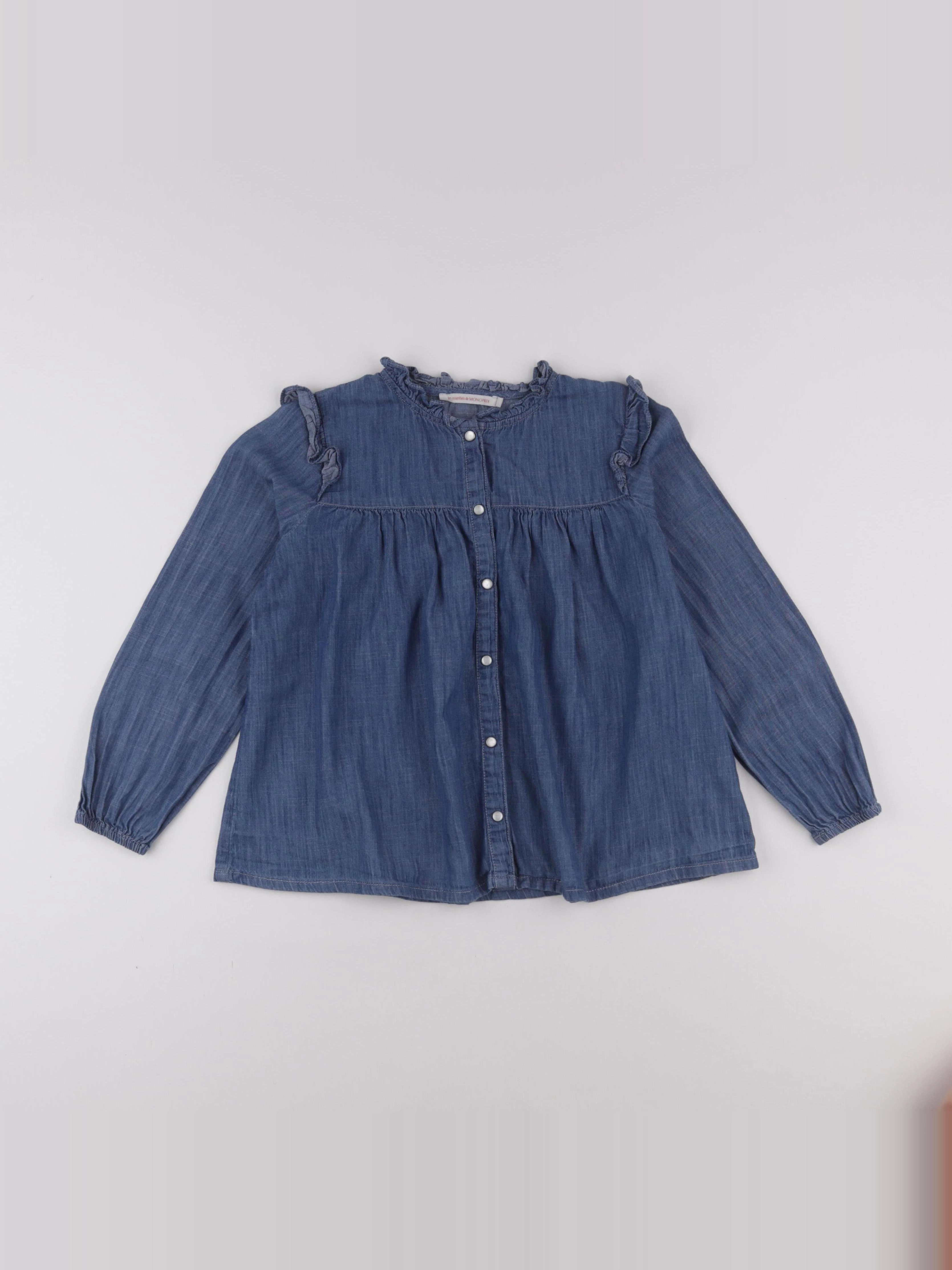 Monoprix - blouse bleu - 8 ans