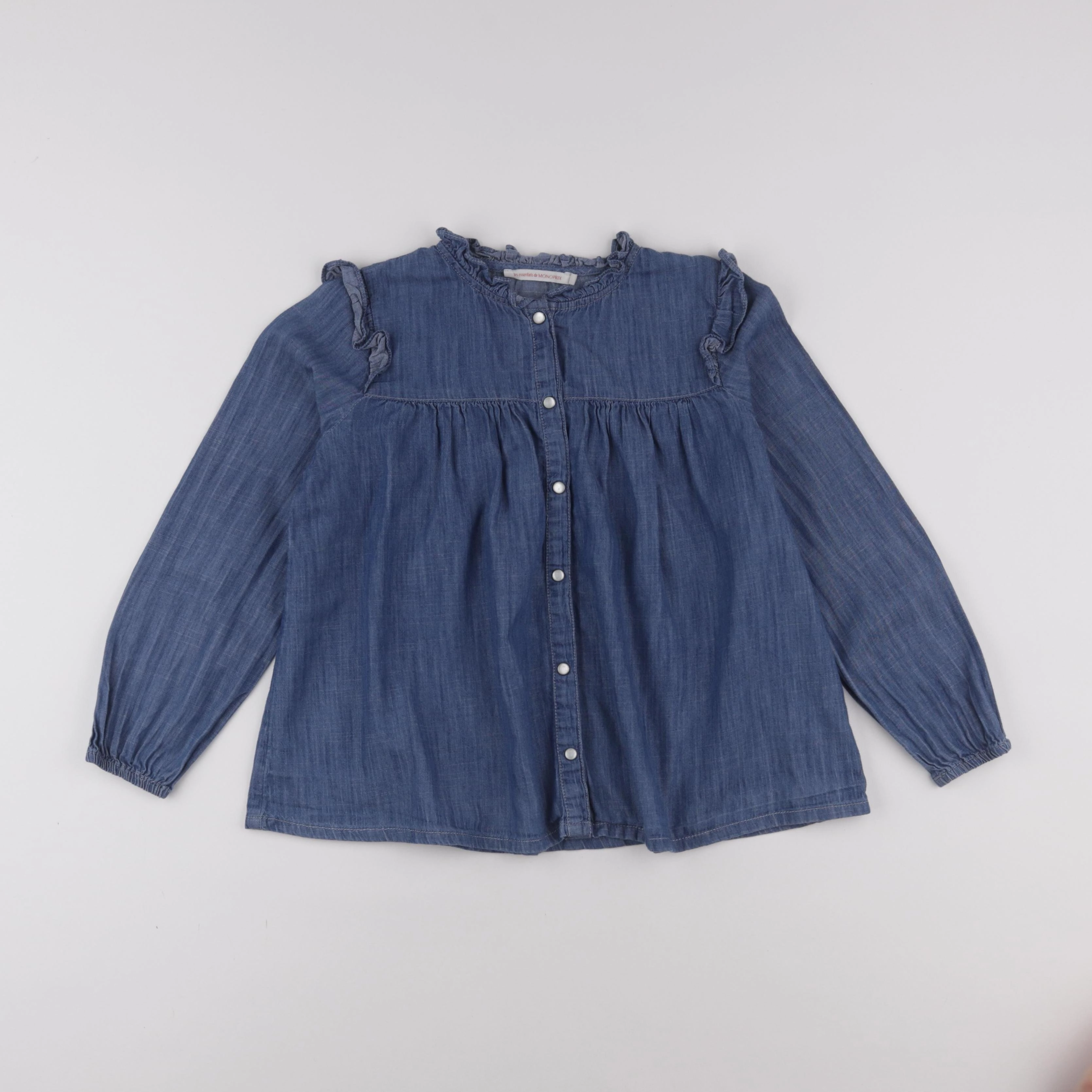 Monoprix - blouse bleu - 8 ans