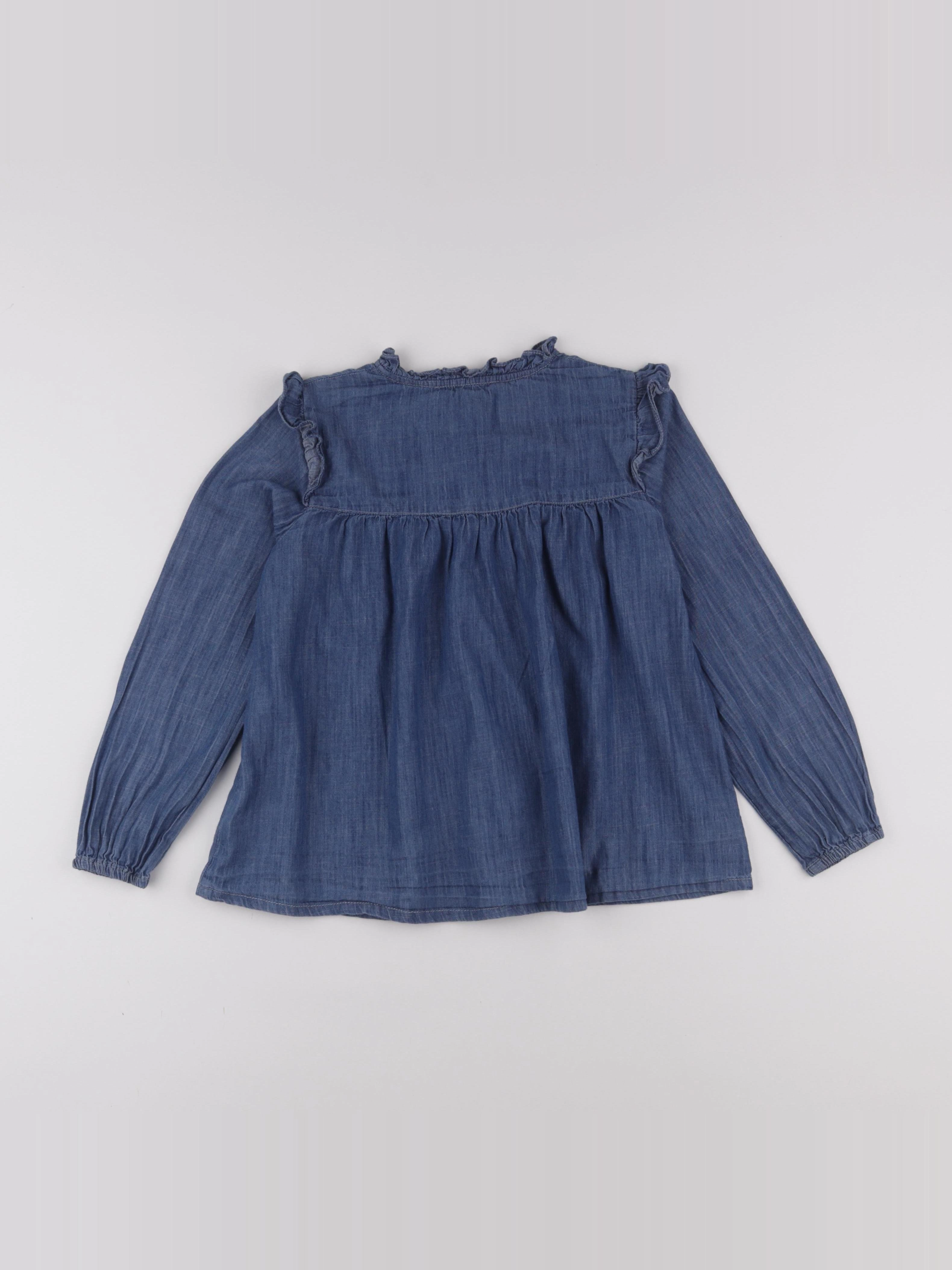Monoprix - blouse bleu - 8 ans