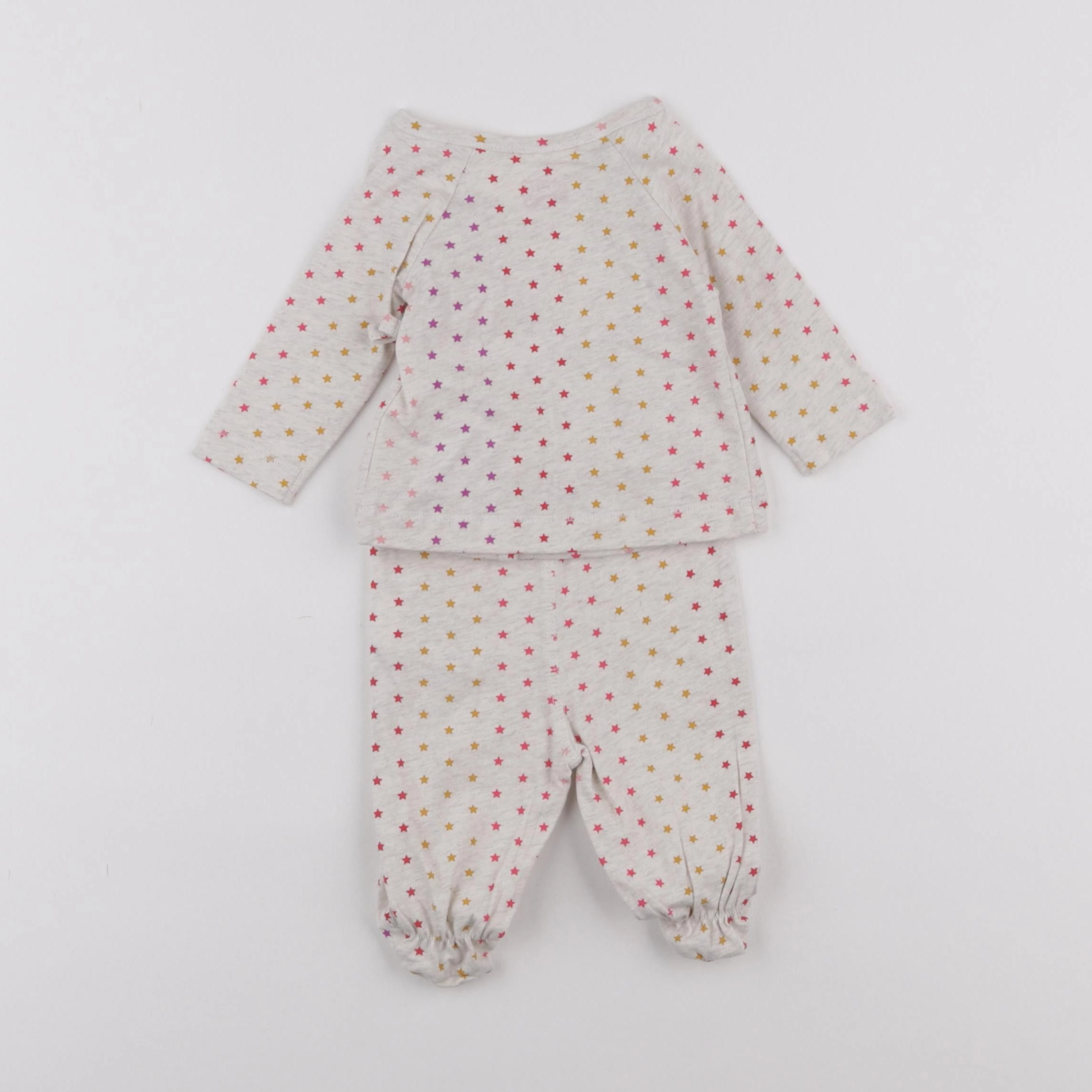 Bonton - pyjama coton gris - 1/3 mois