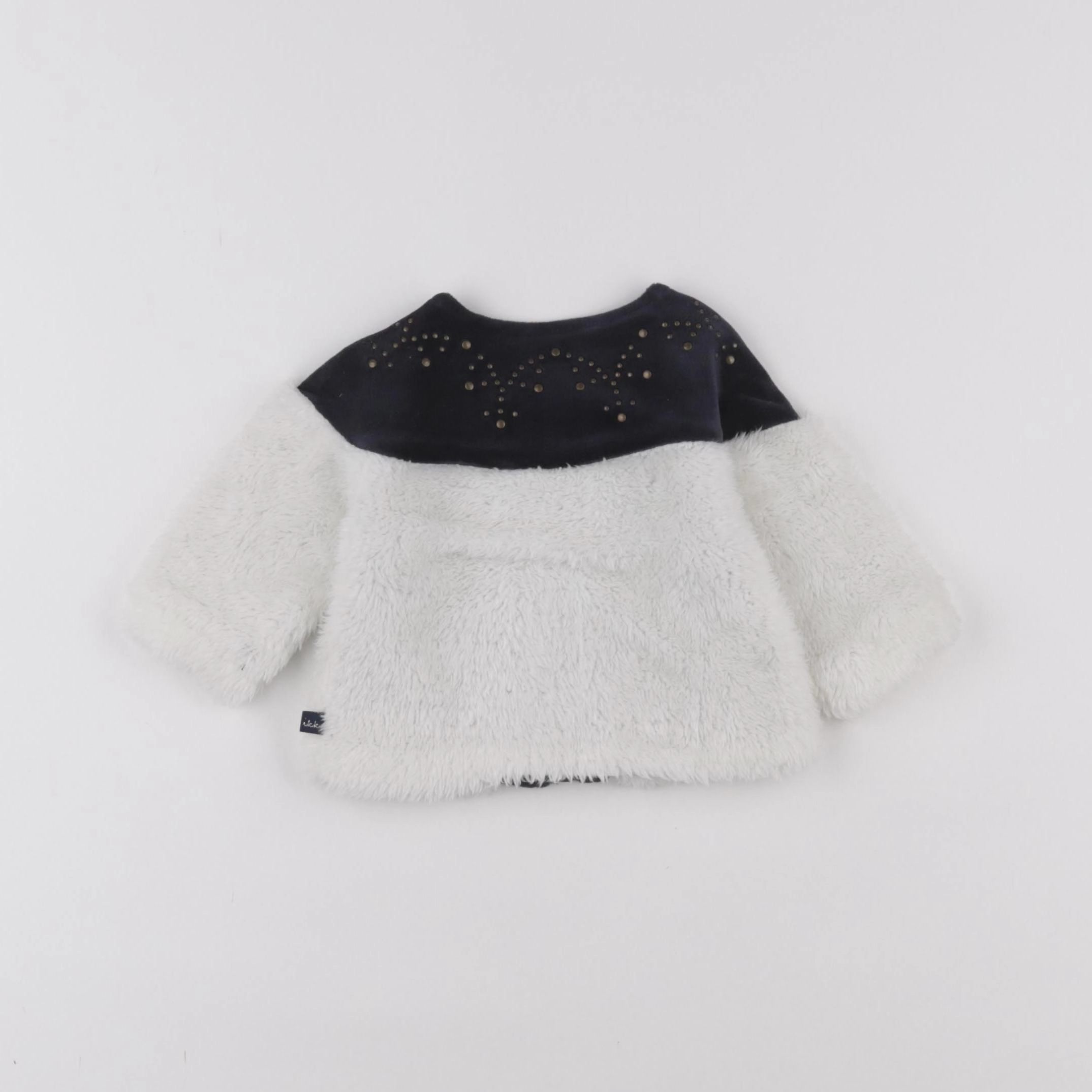 IKKS - gilet blanc, bleu - 3 mois