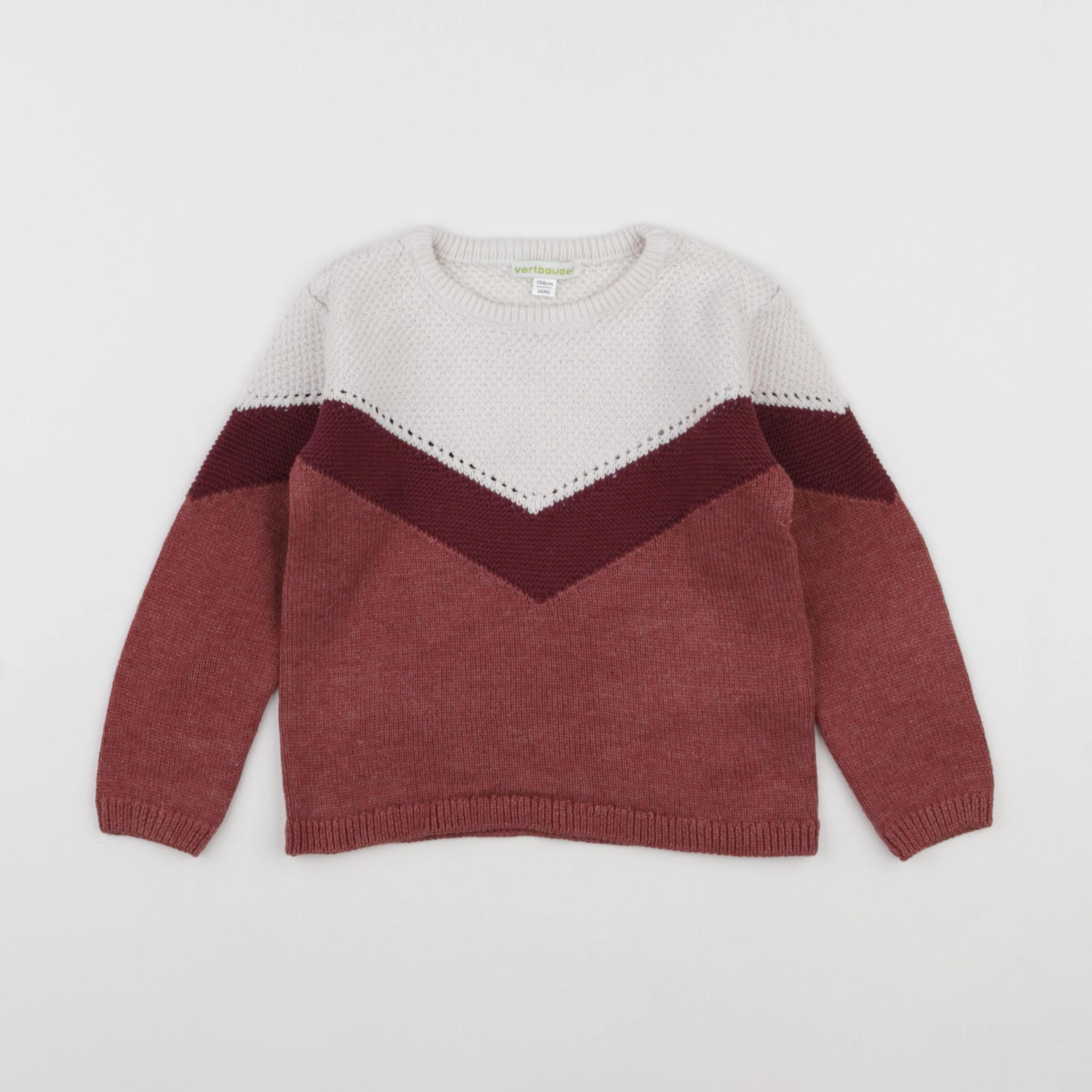 Vertbaudet - pull rouge - 4 ans