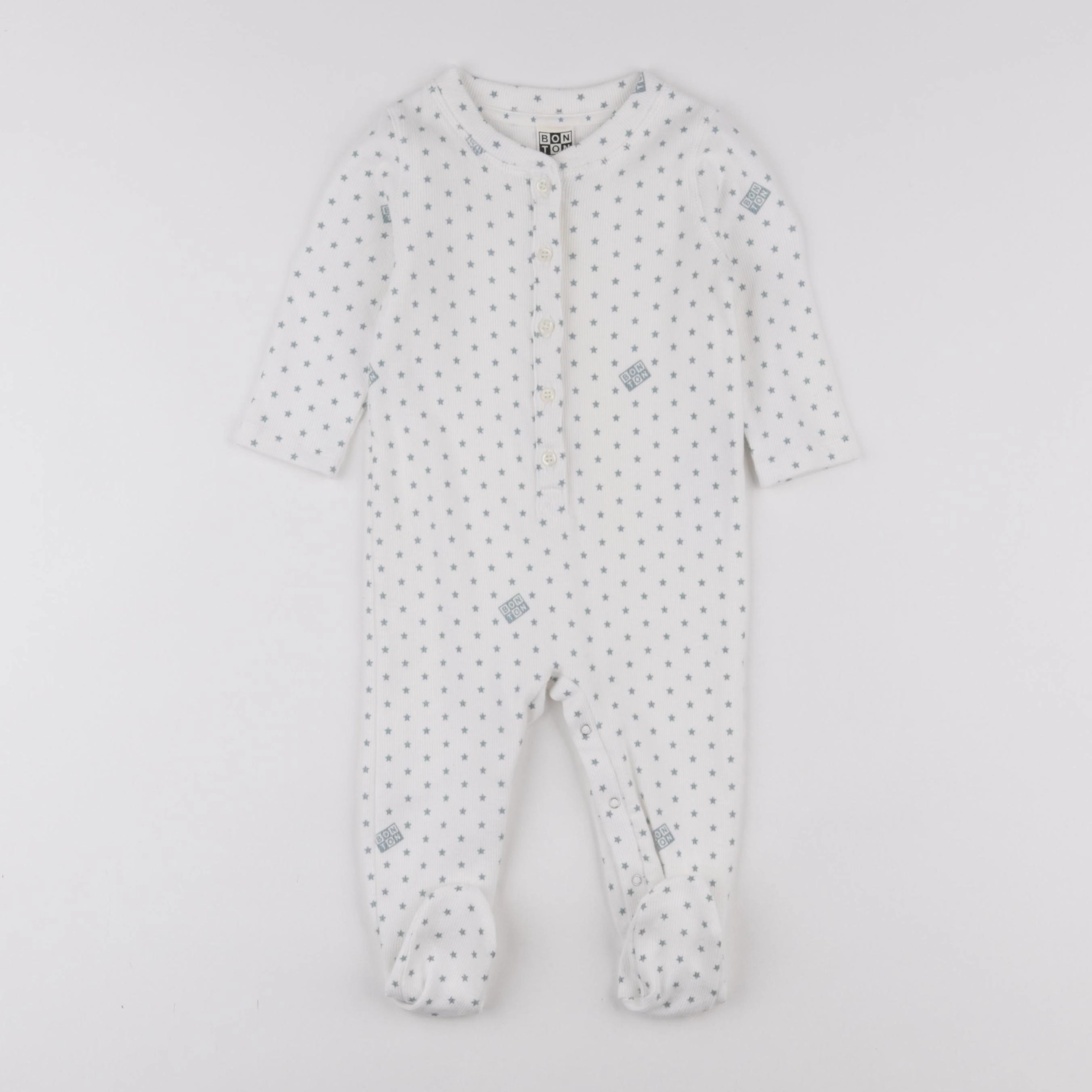 Bonton - pyjama coton bleu - 12 mois
