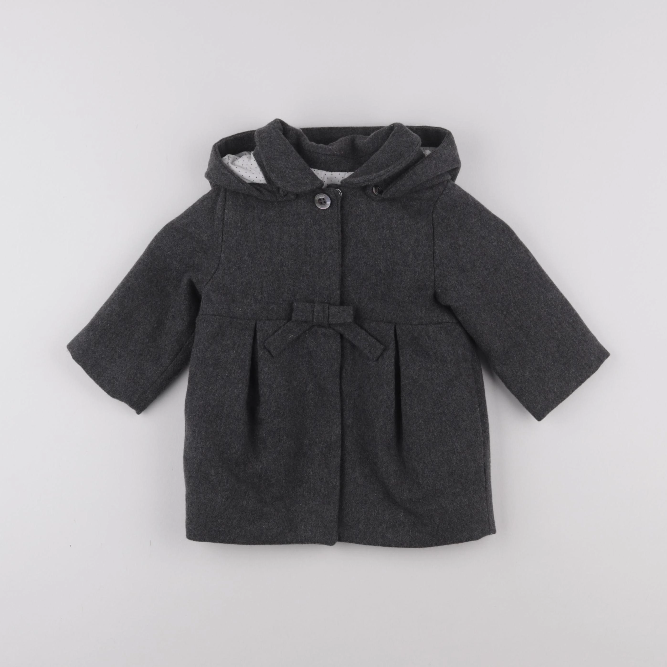 Jacadi - manteau gris - 12 mois