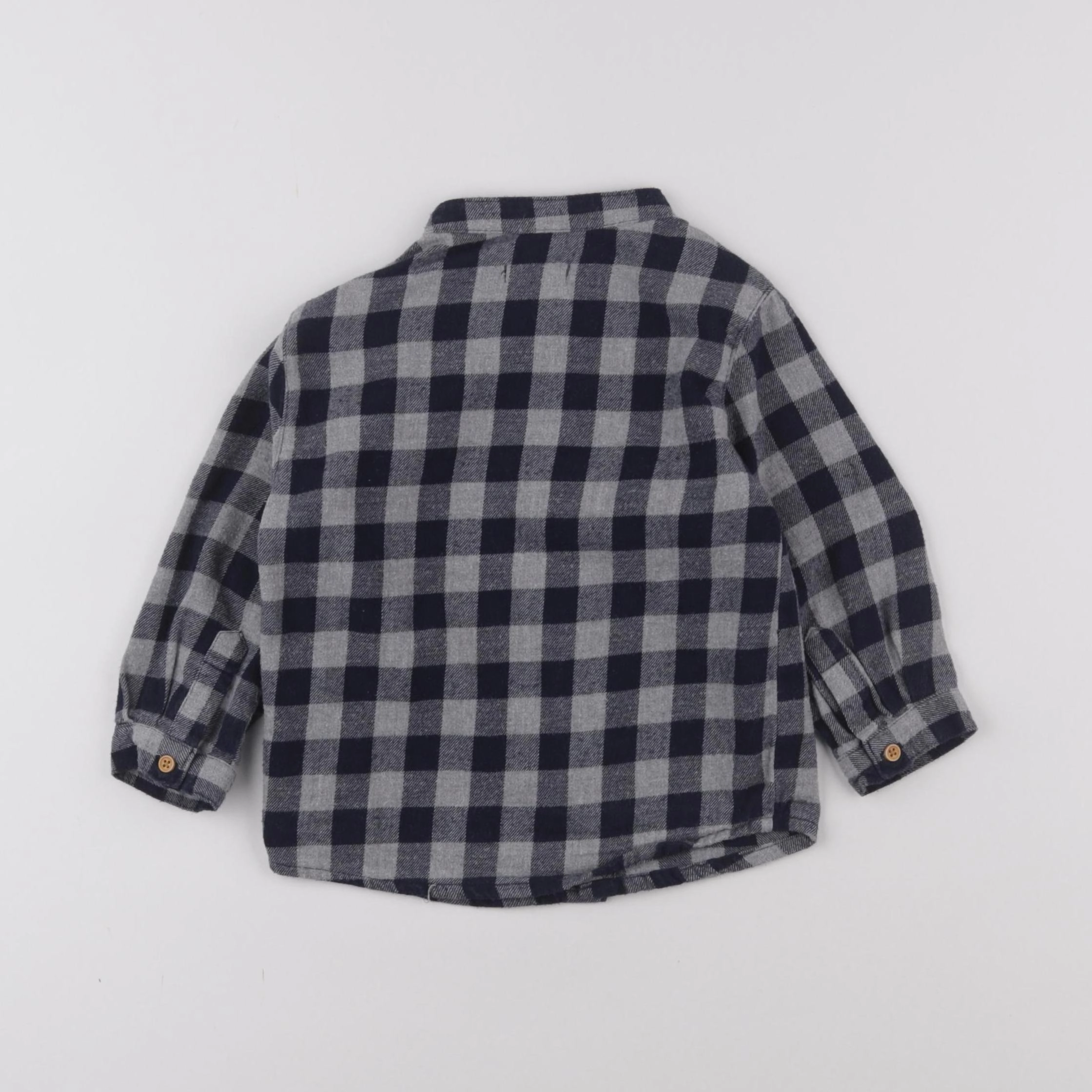 Boutchou - chemise bleu, gris - 18 mois