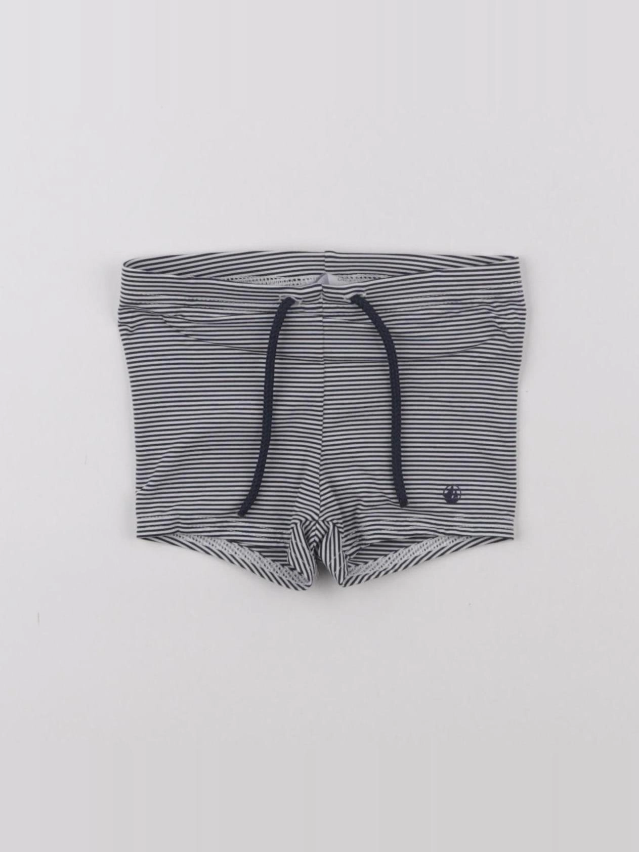 Petit Bateau - maillot de bain blanc, bleu - 6 mois