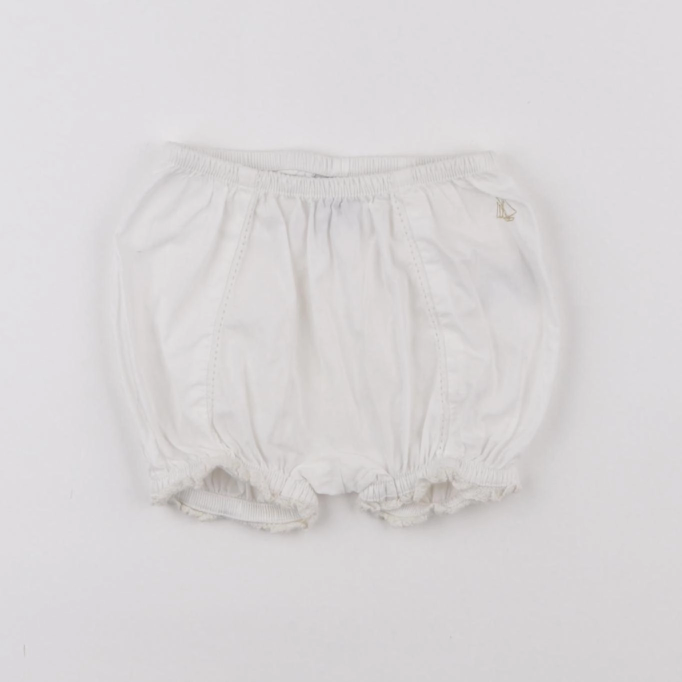 Petit Bateau - short blanc - 3 mois