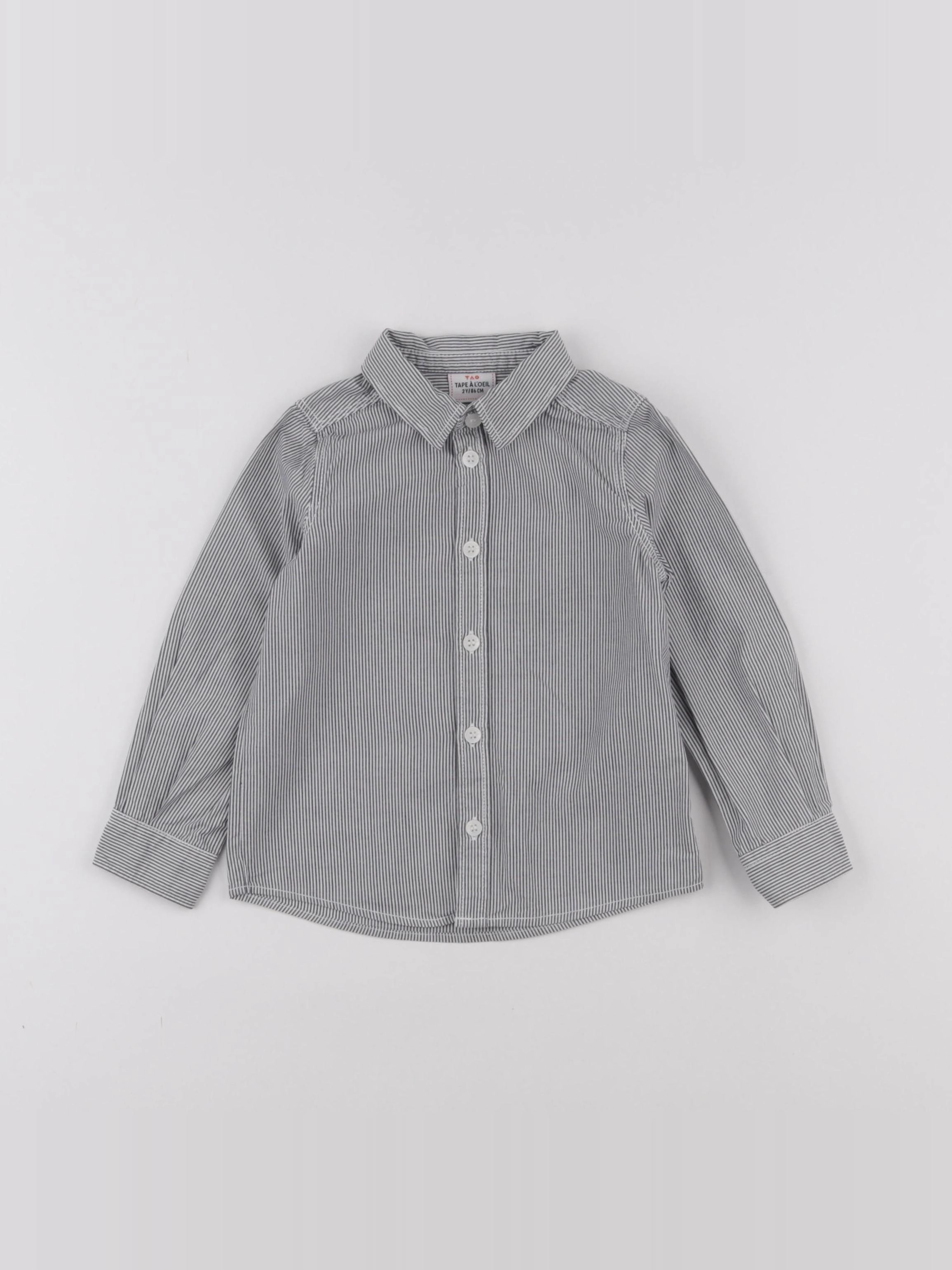 Tape à l'oeil - chemise blanc, bleu - 2 ans
