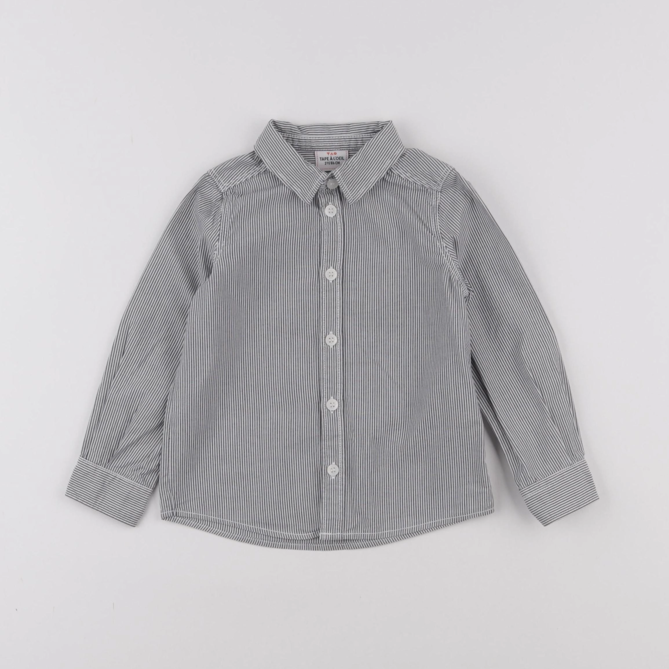 Tape à l'oeil - chemise blanc, bleu - 2 ans