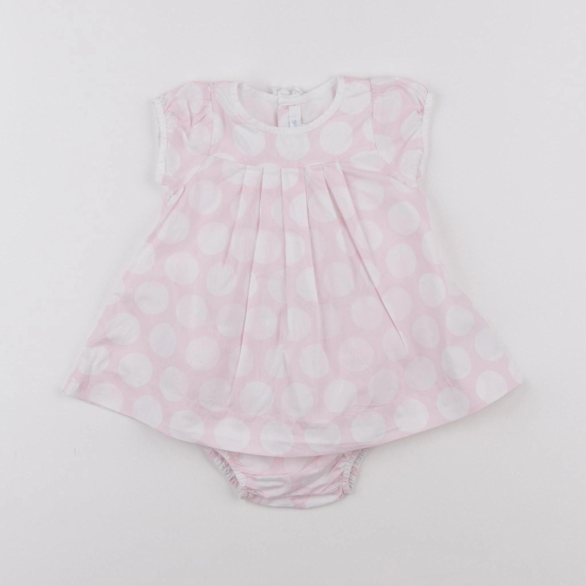 Jacadi - robe blanc, rose - 3 mois