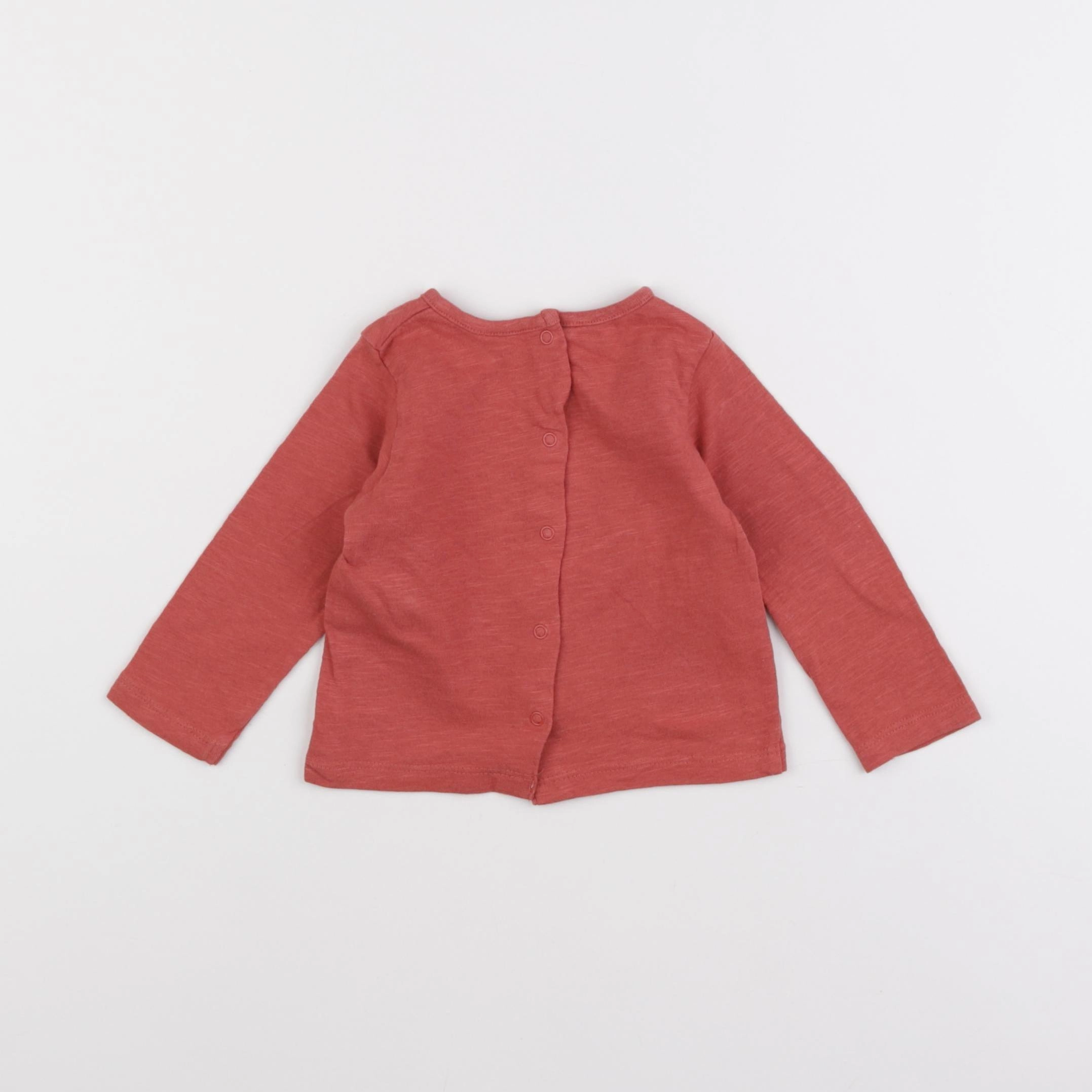 Vertbaudet - tee-shirt rouge - 6 mois