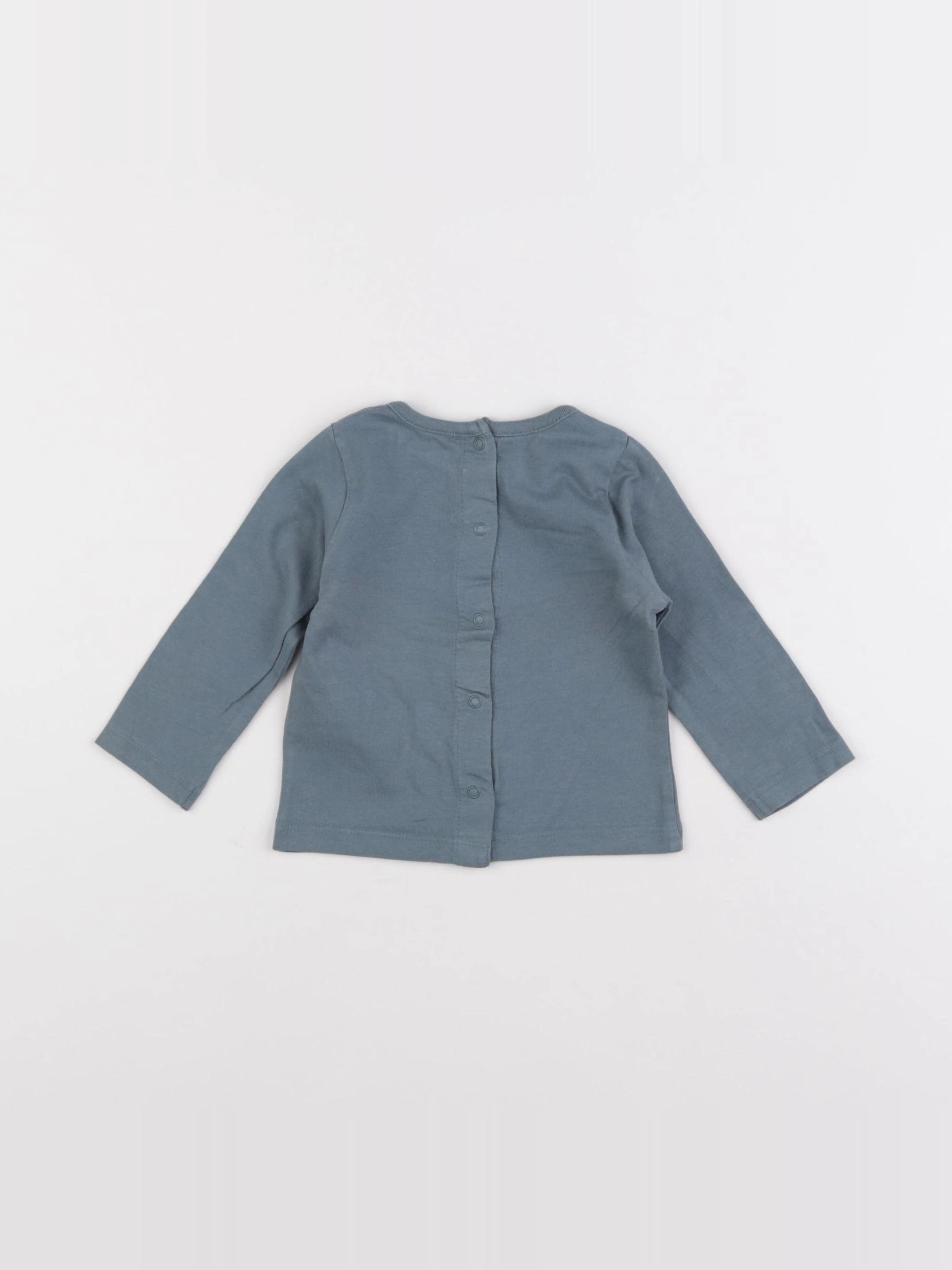 Vertbaudet - tee-shirt bleu - 6 mois