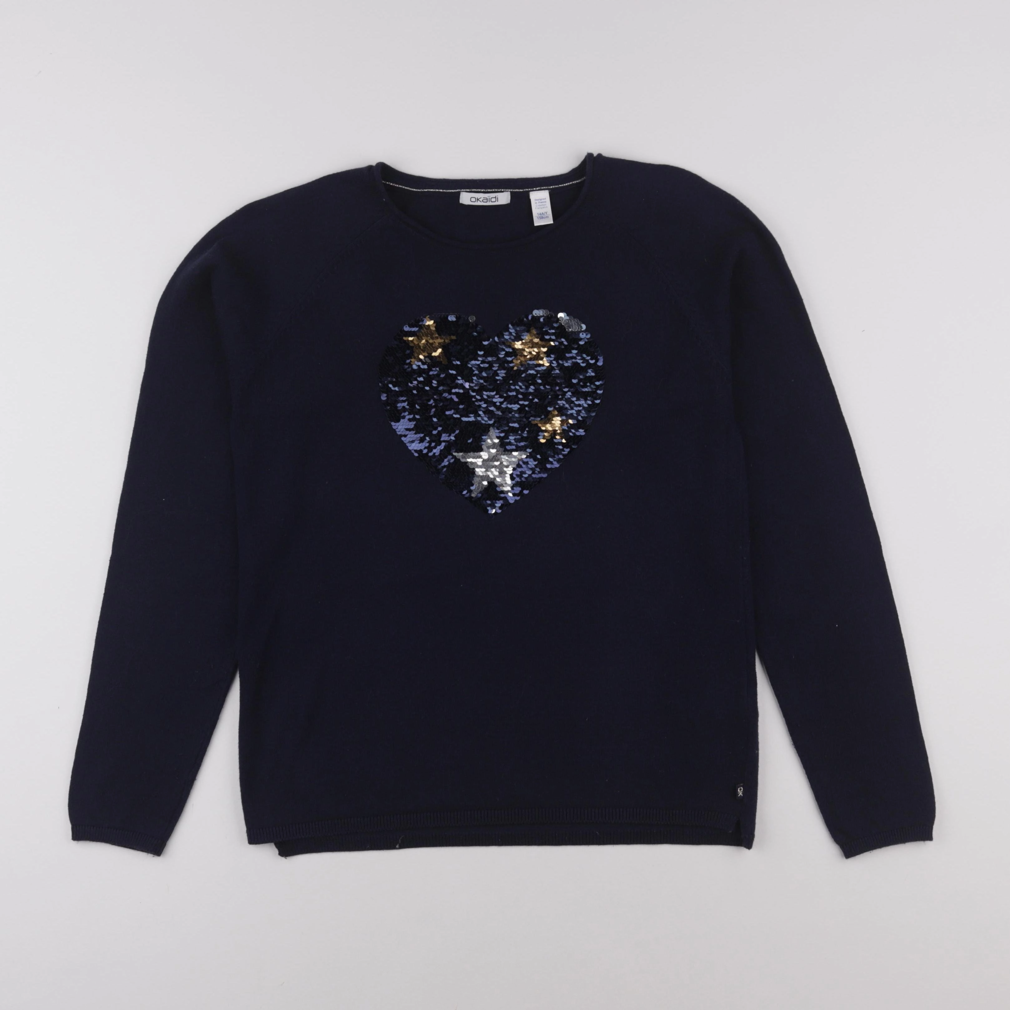 Okaidi - pull bleu - 14 ans
