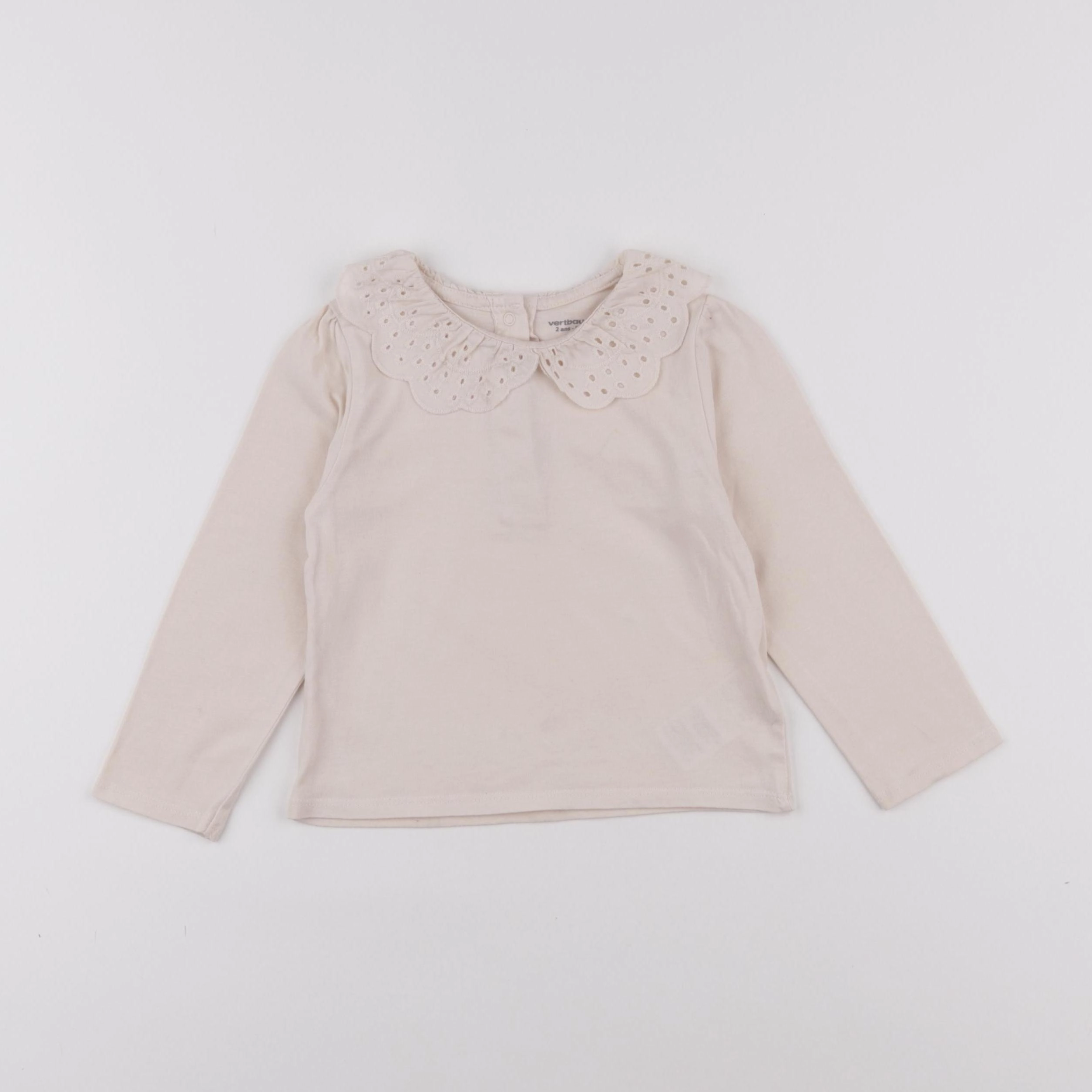 Vertbaudet - tee-shirt beige - 2 ans