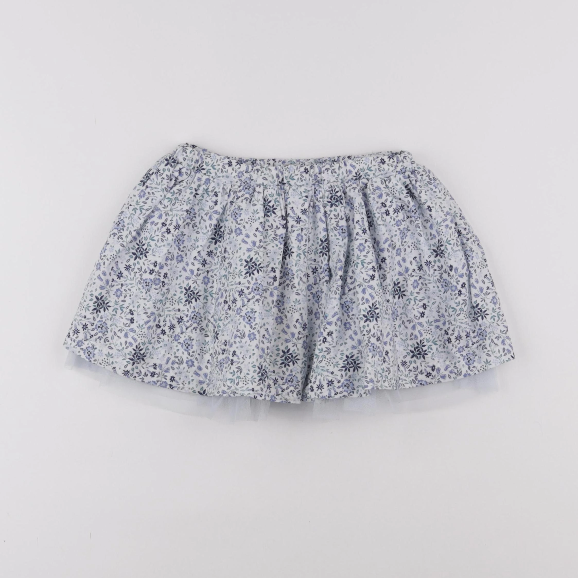 Vertbaudet - jupe blanc, bleu - 3 ans