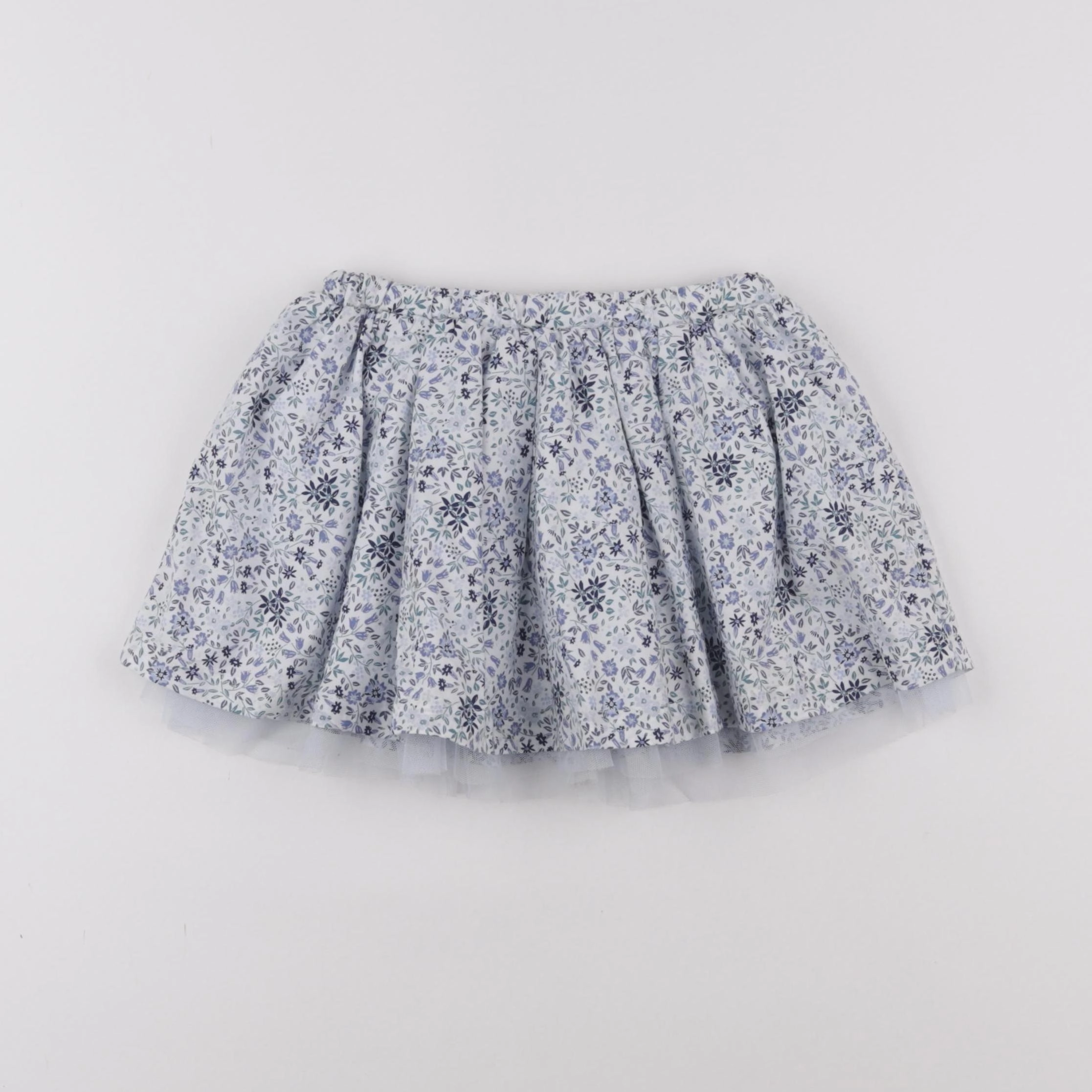 Vertbaudet - jupe blanc, bleu - 3 ans