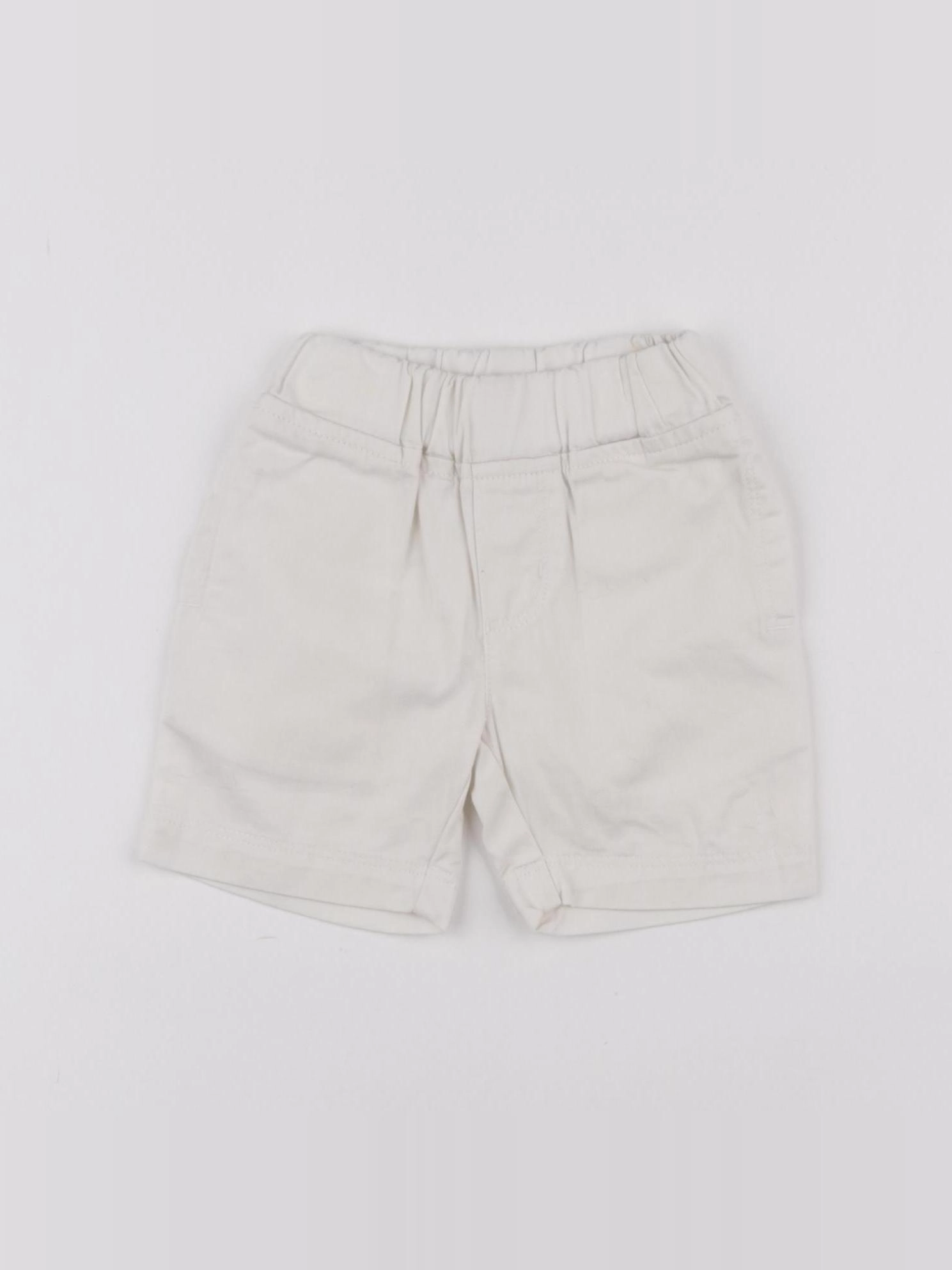 Petit Bateau - short blanc - 6 mois