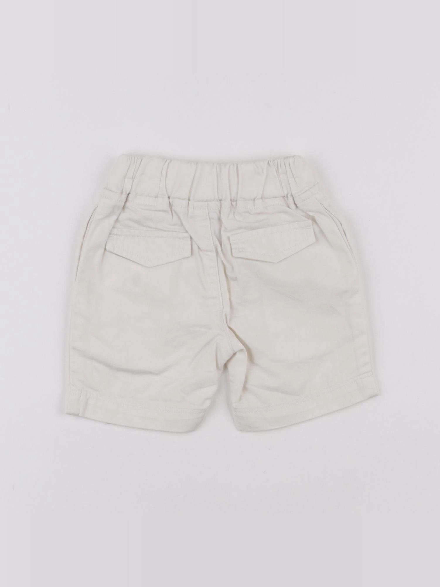 Petit Bateau - short blanc - 6 mois