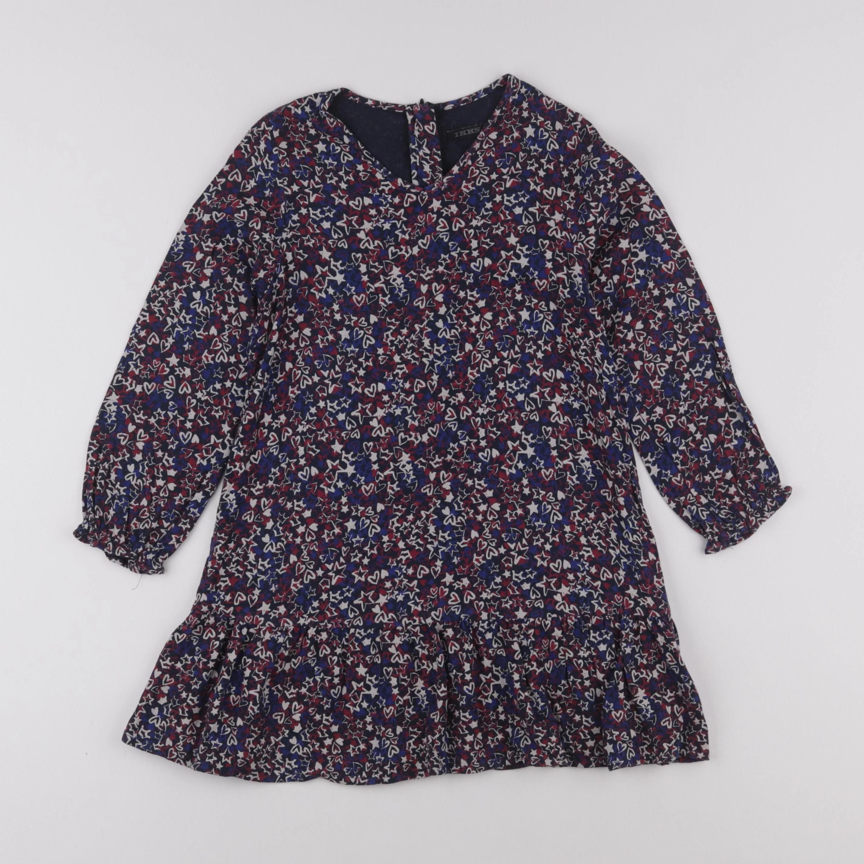 IKKS - robe rouge, bleu - 5 ans