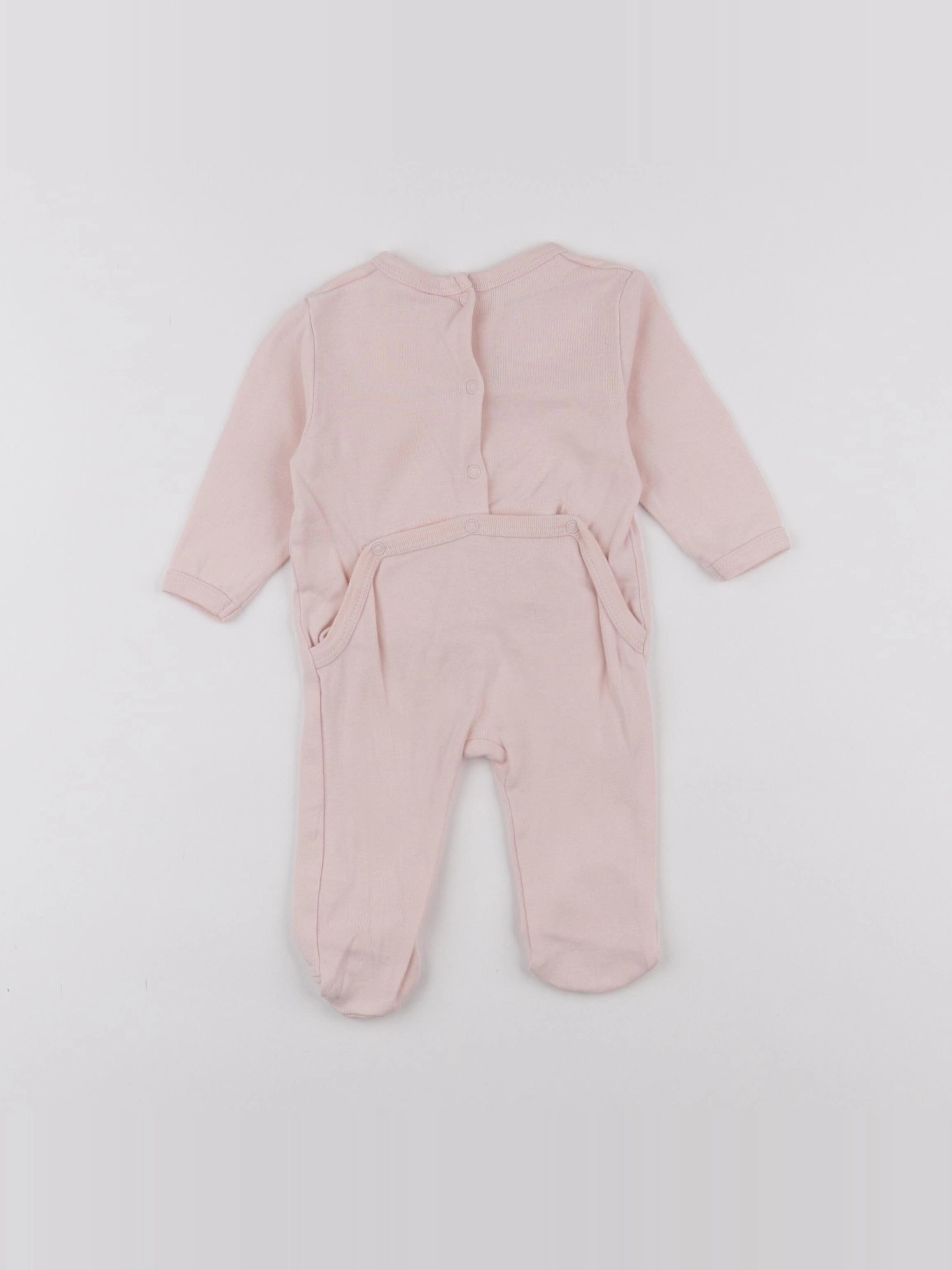 Vertbaudet - pyjama coton rose - 3 mois
