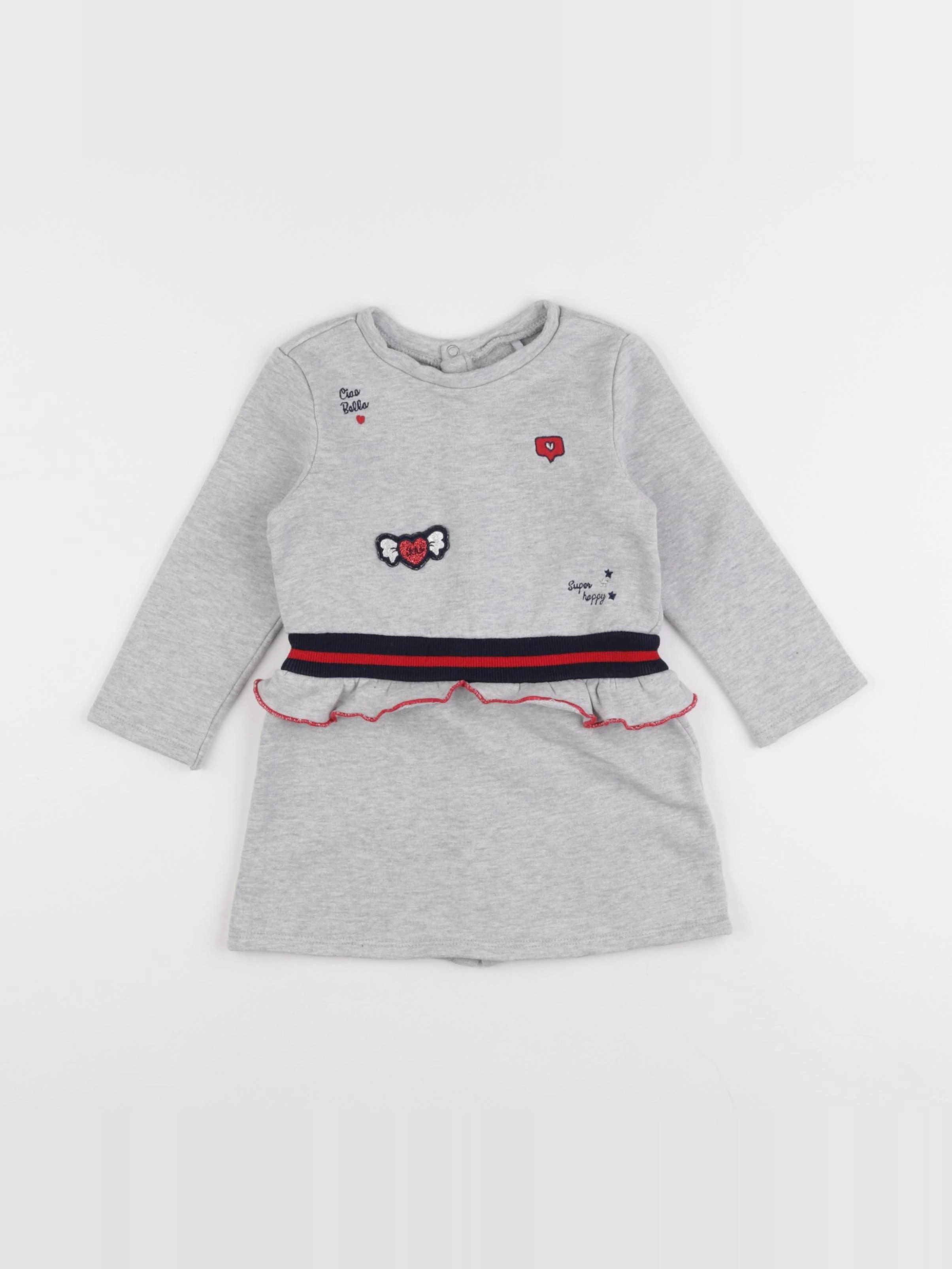 IKKS - robe gris - 2 ans