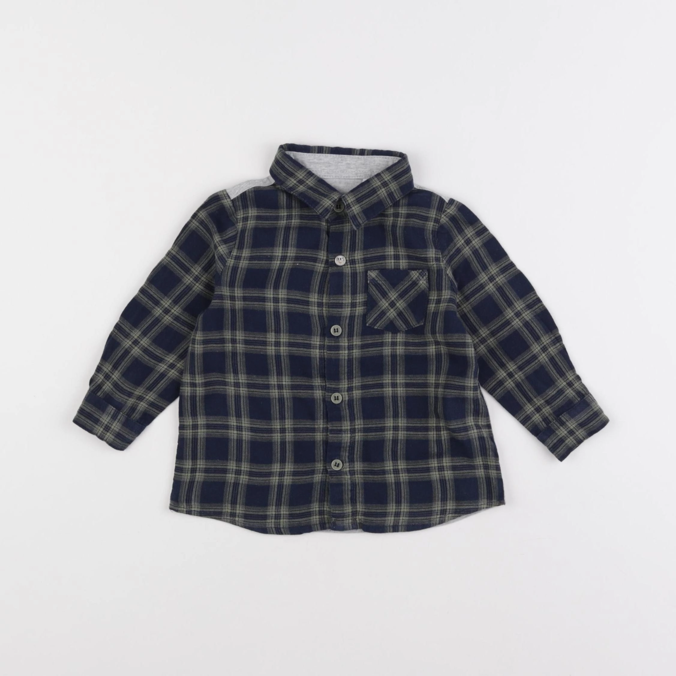 IKKS - chemise imprimé au dos bleu, vert - 12 mois