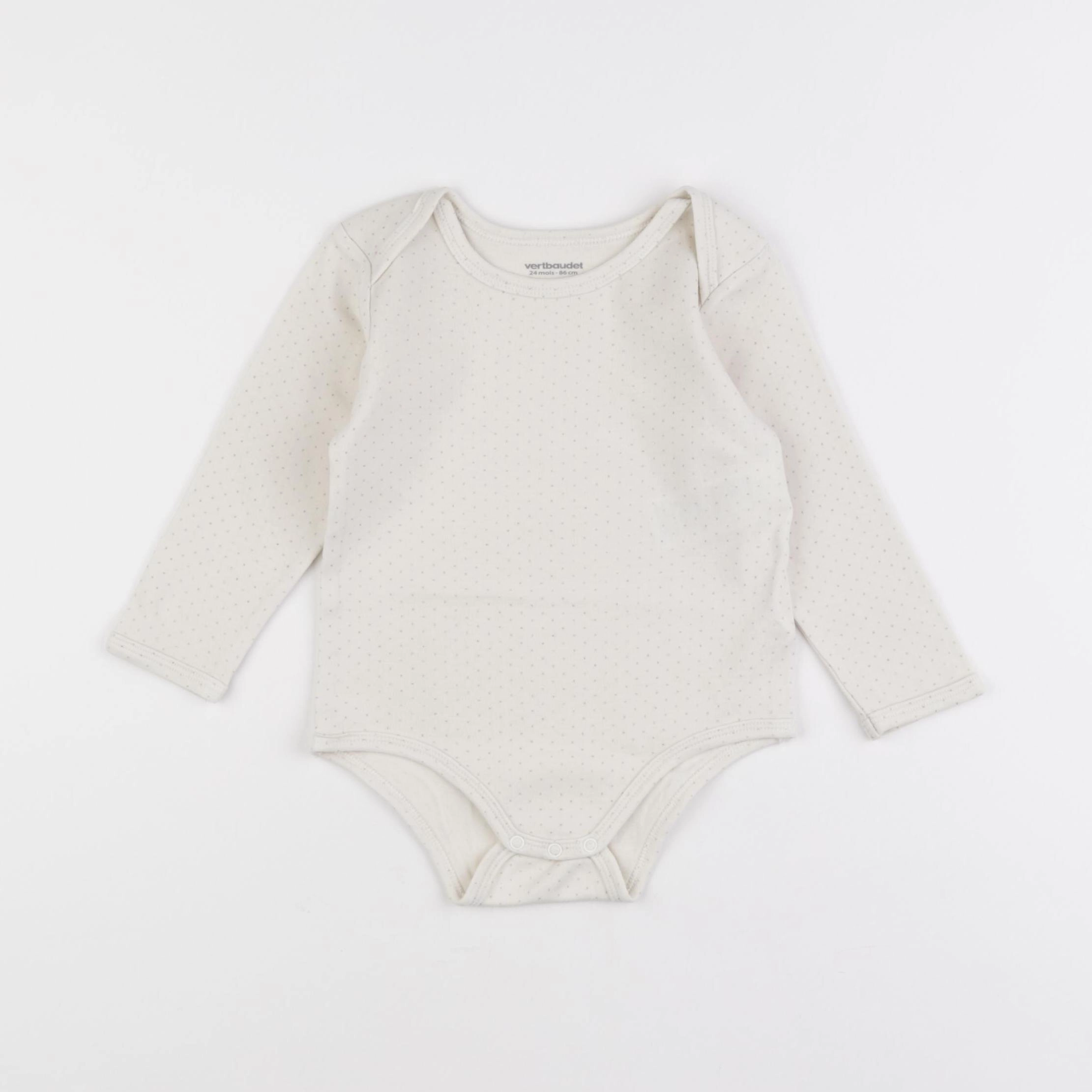 Vertbaudet - body beige, or - 2 ans