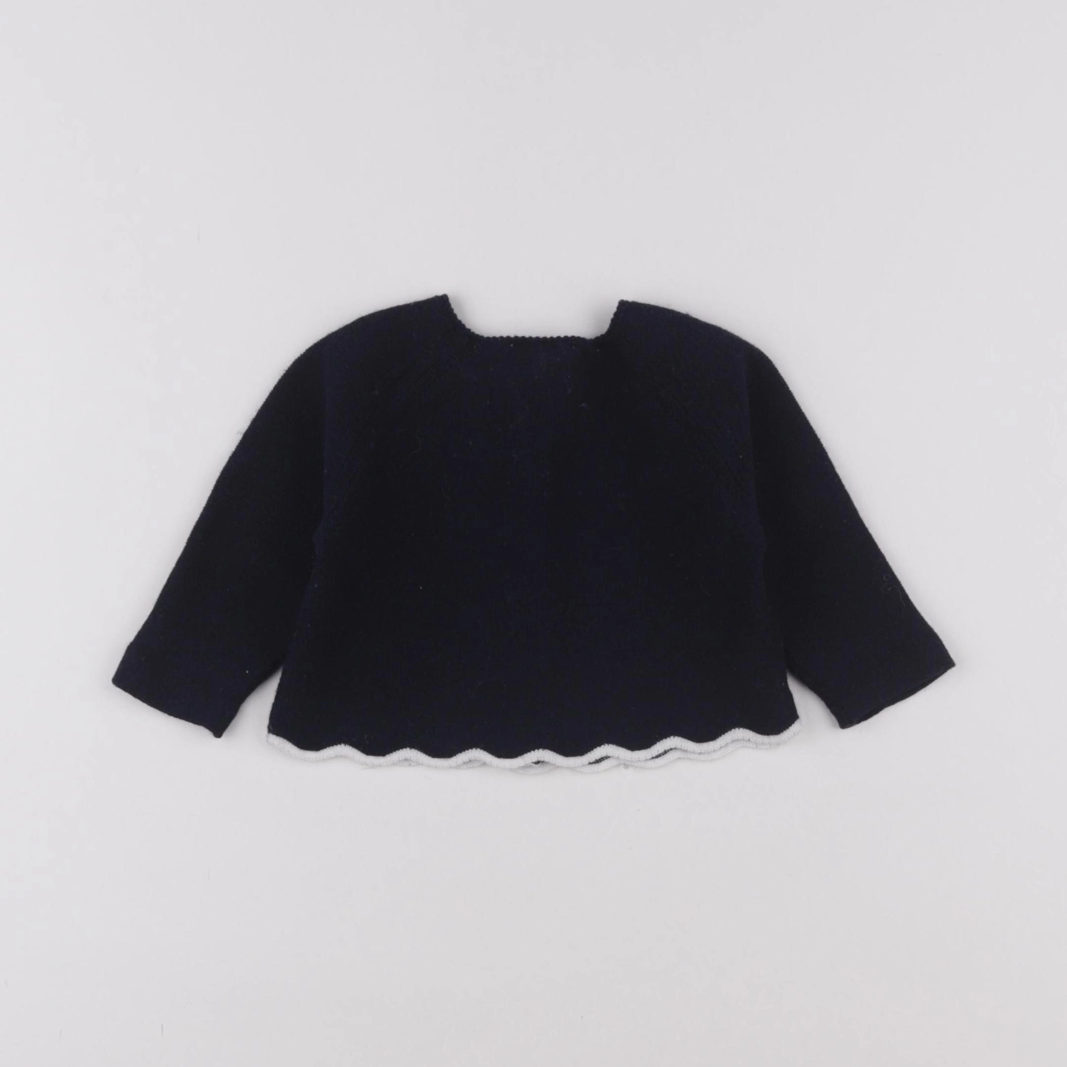 Jacadi - gilet bleu - 6 mois