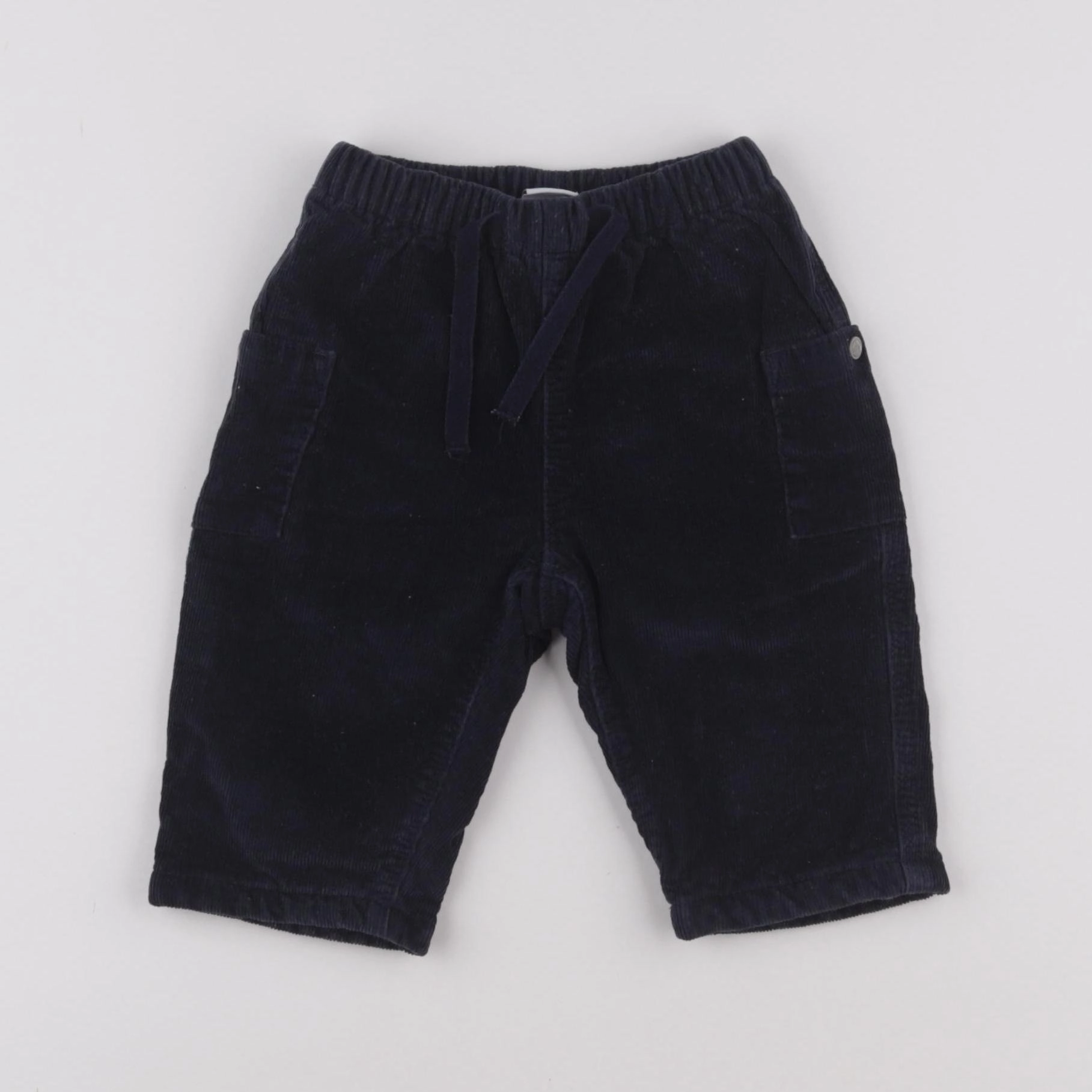 Petit Bateau - pantalon doublé bleu - 6 mois
