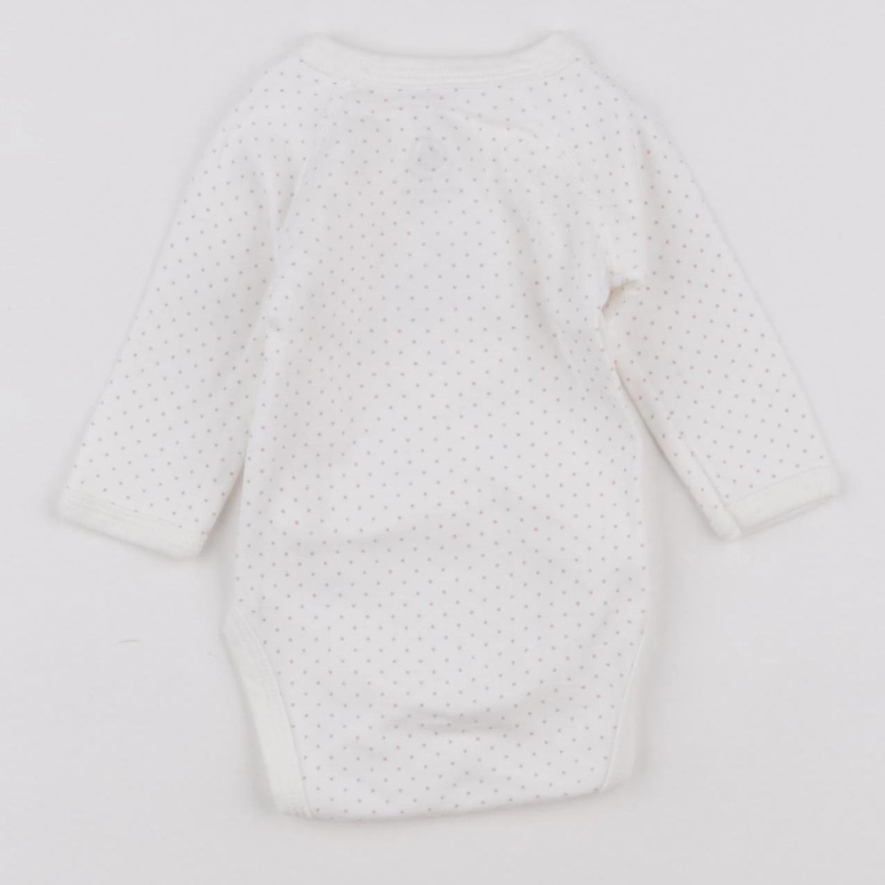 Petit Bateau - body blanc, rose - 0 mois