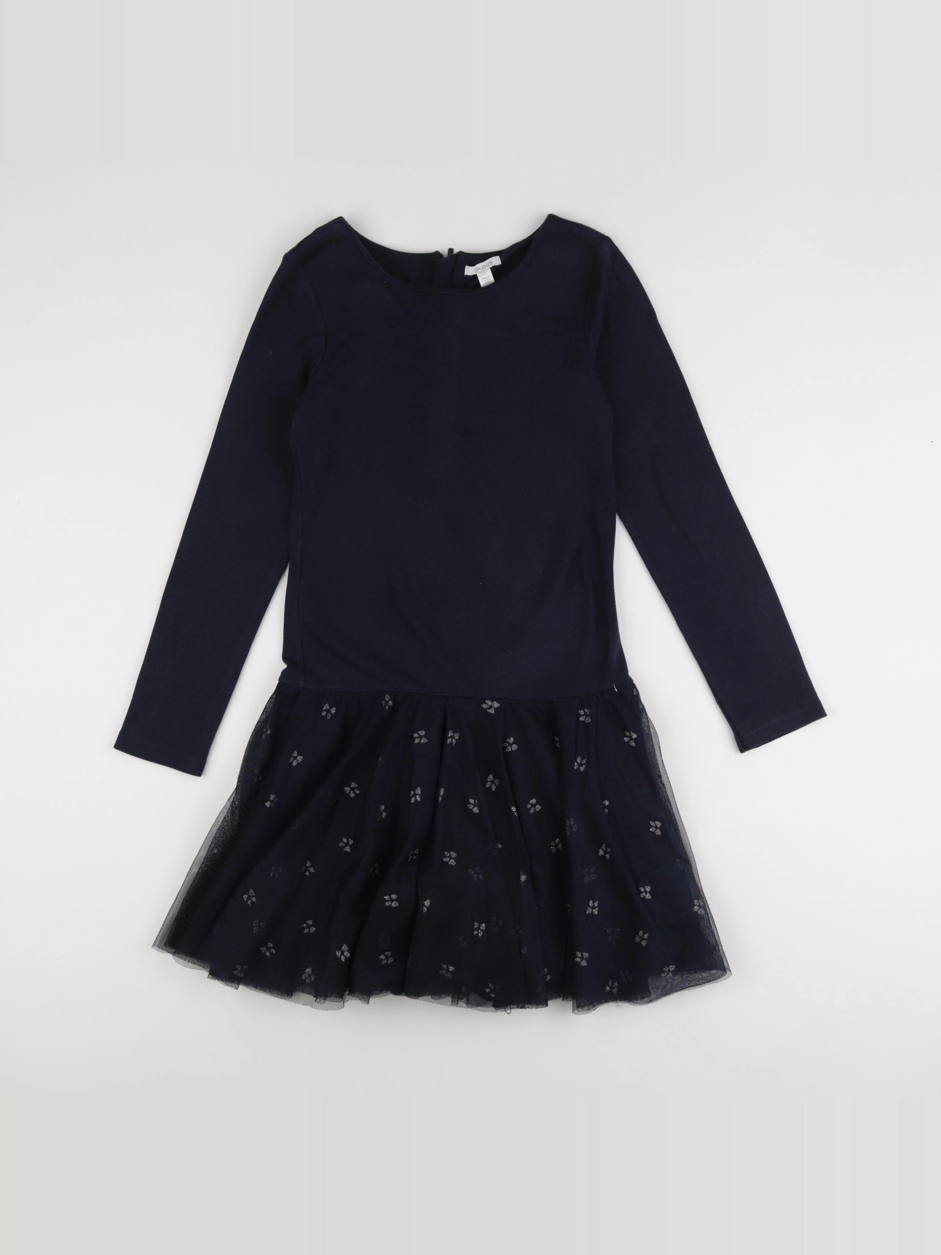Okaidi - robe bleu, argent - 14 ans