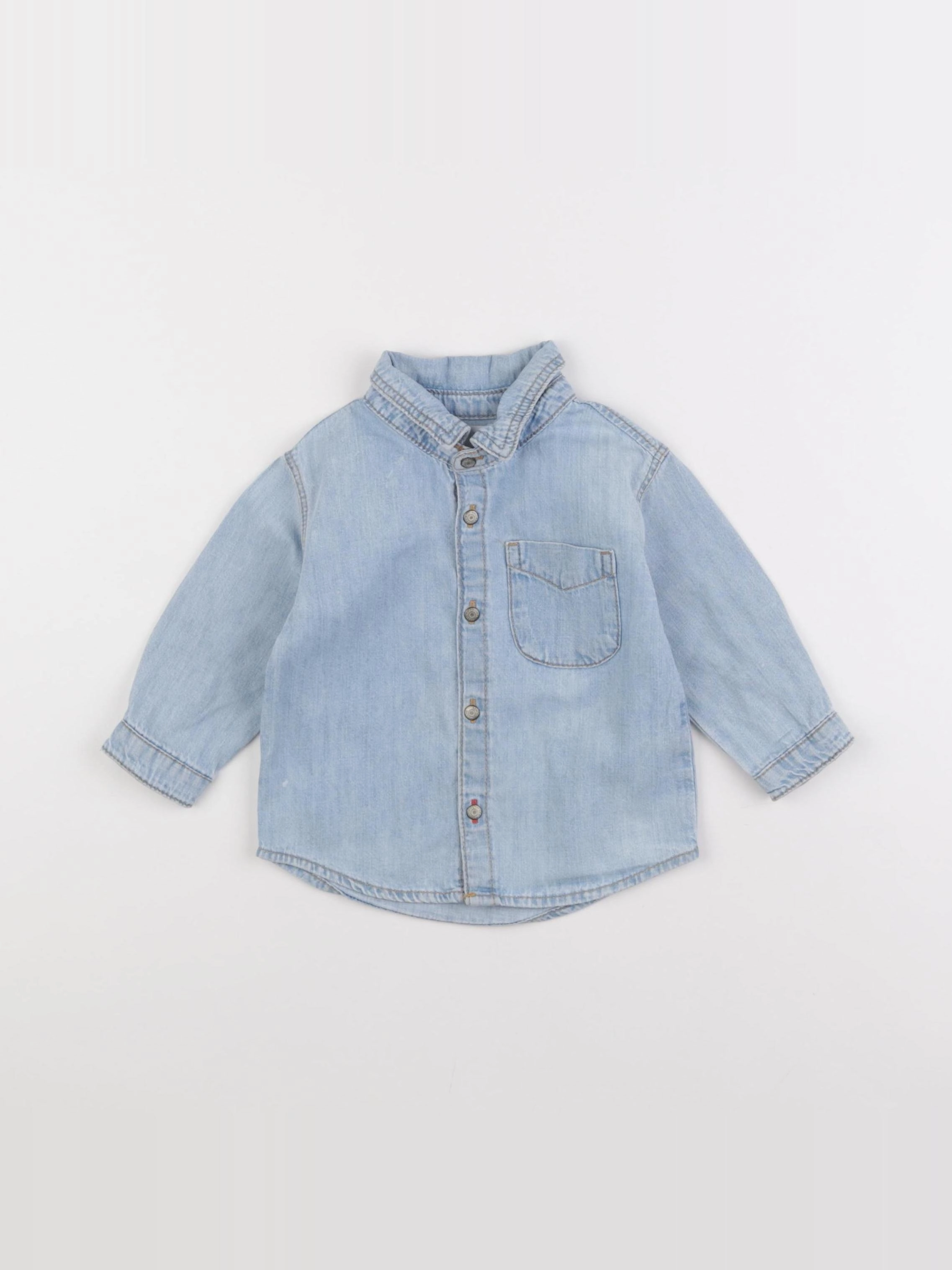 Zara - chemise bleu - 6/9 mois