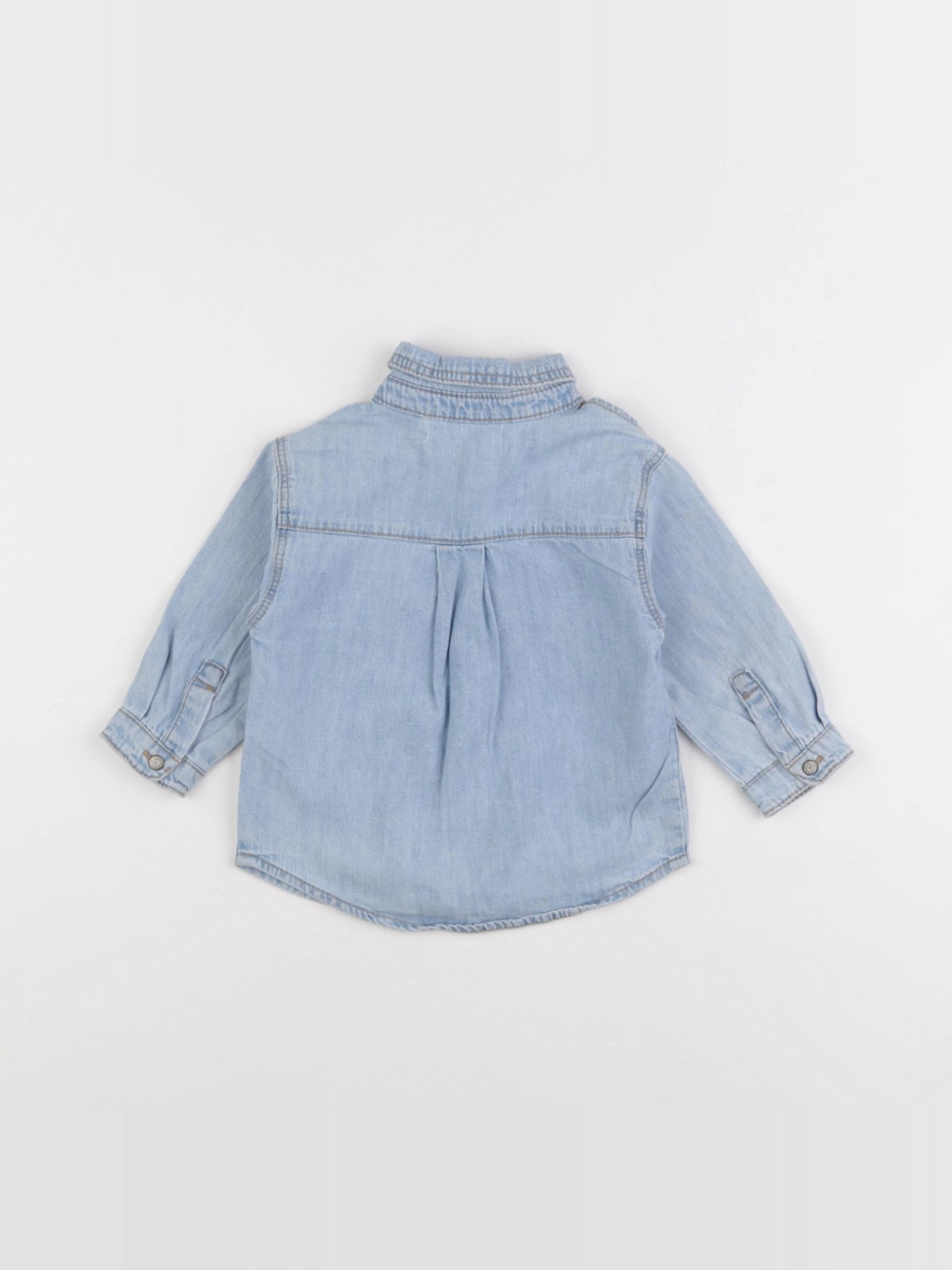 Zara - chemise bleu - 6/9 mois