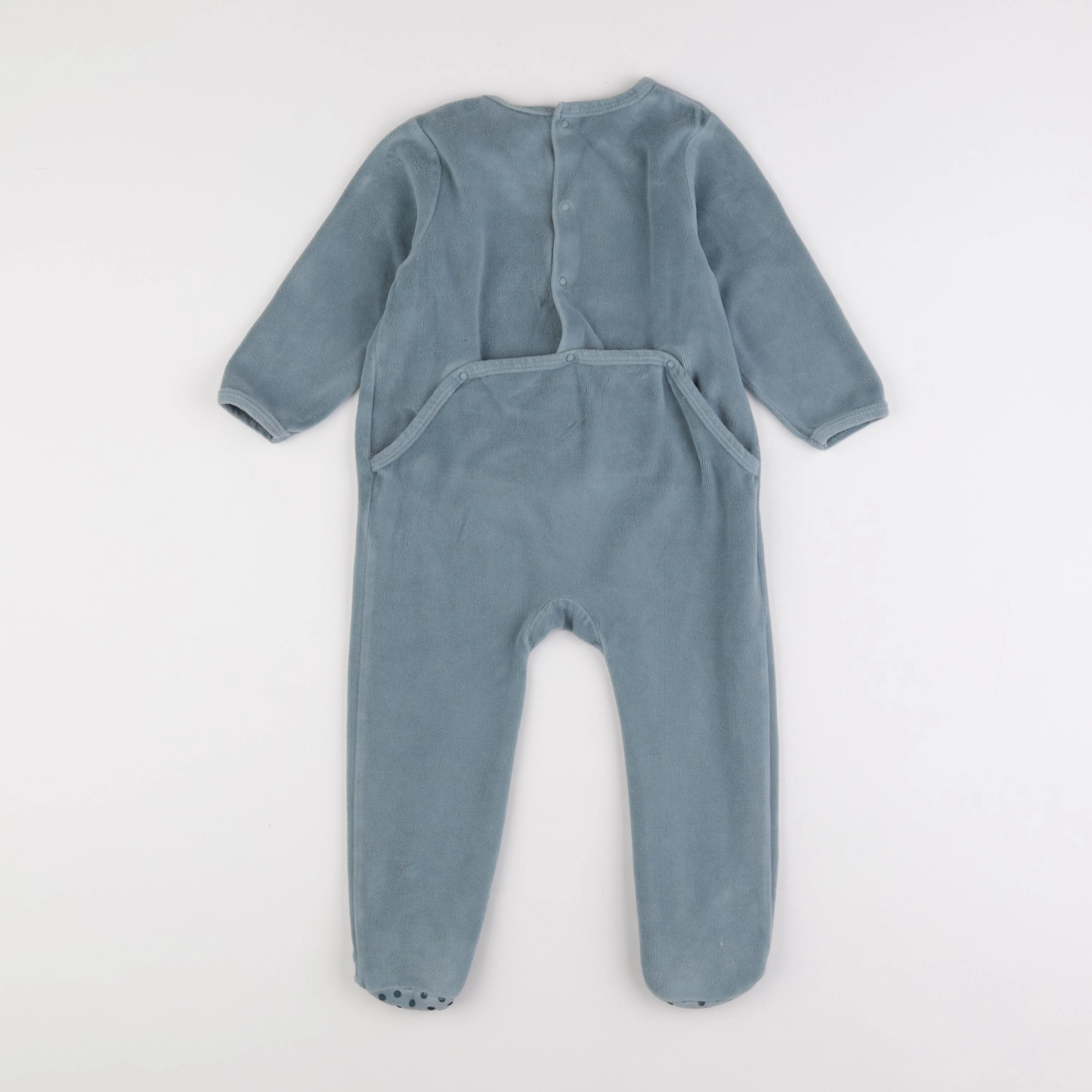 Vertbaudet - pyjama velours bleu - 2 ans