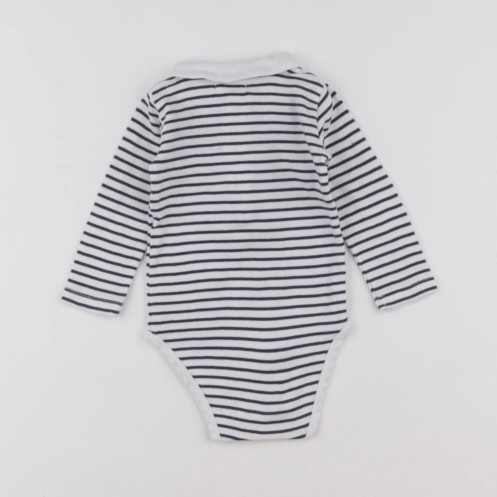 Boutchou - body à col bleu - 6 mois