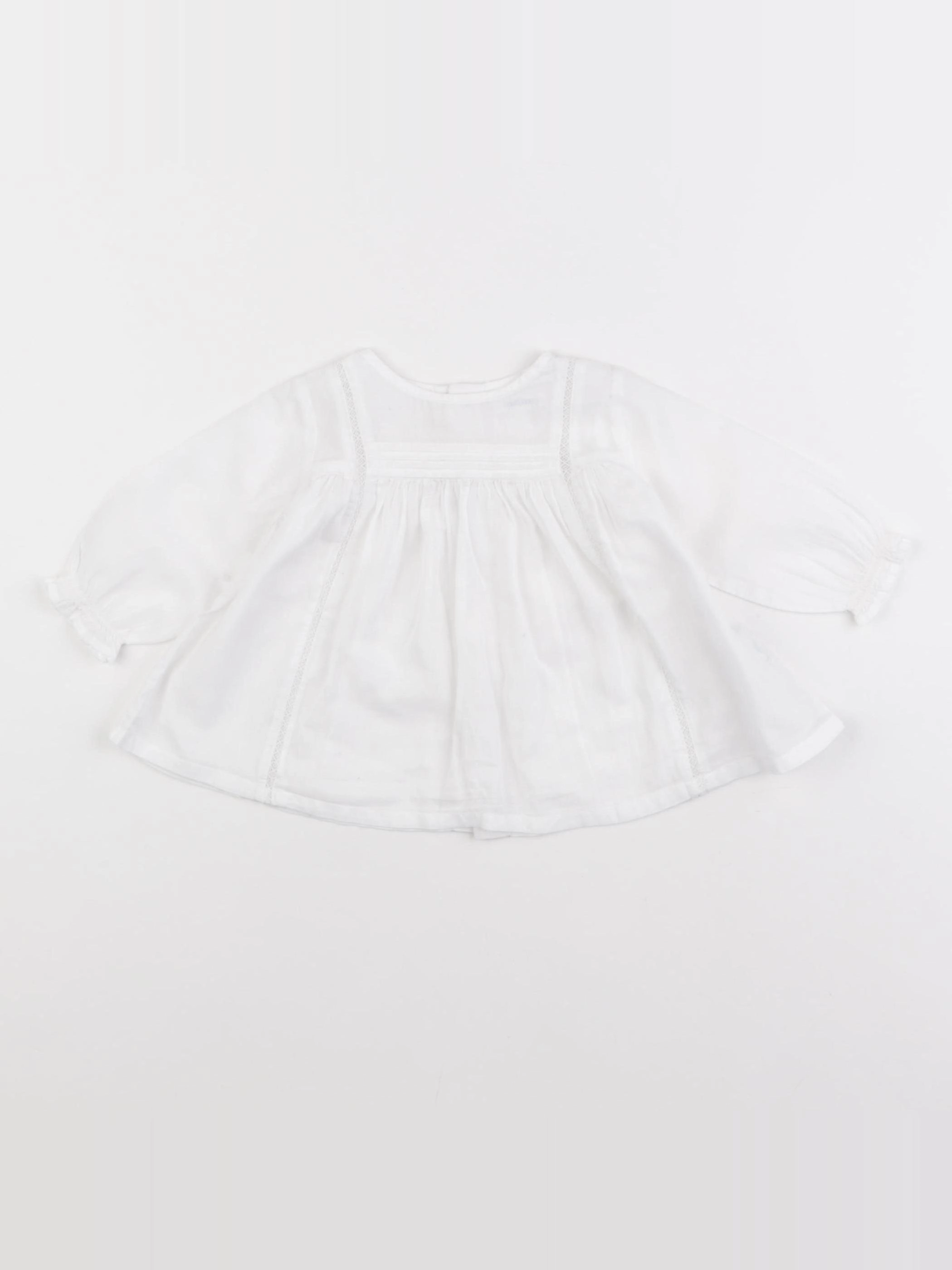 Boutchou - blouse blanc - 6 mois