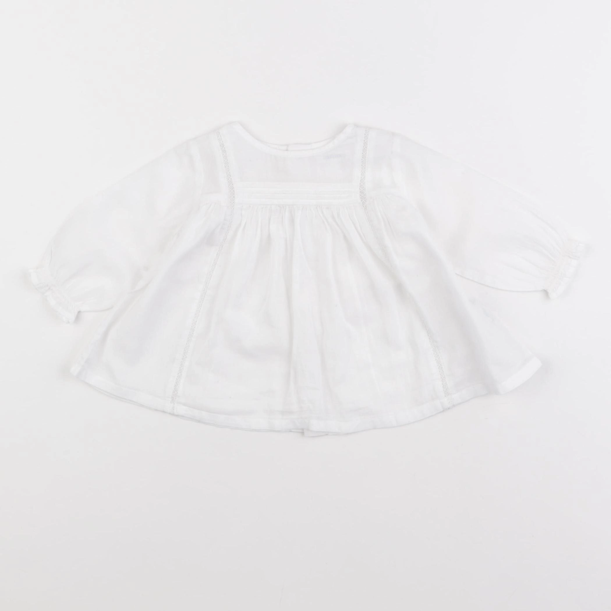 Boutchou - blouse blanc - 6 mois