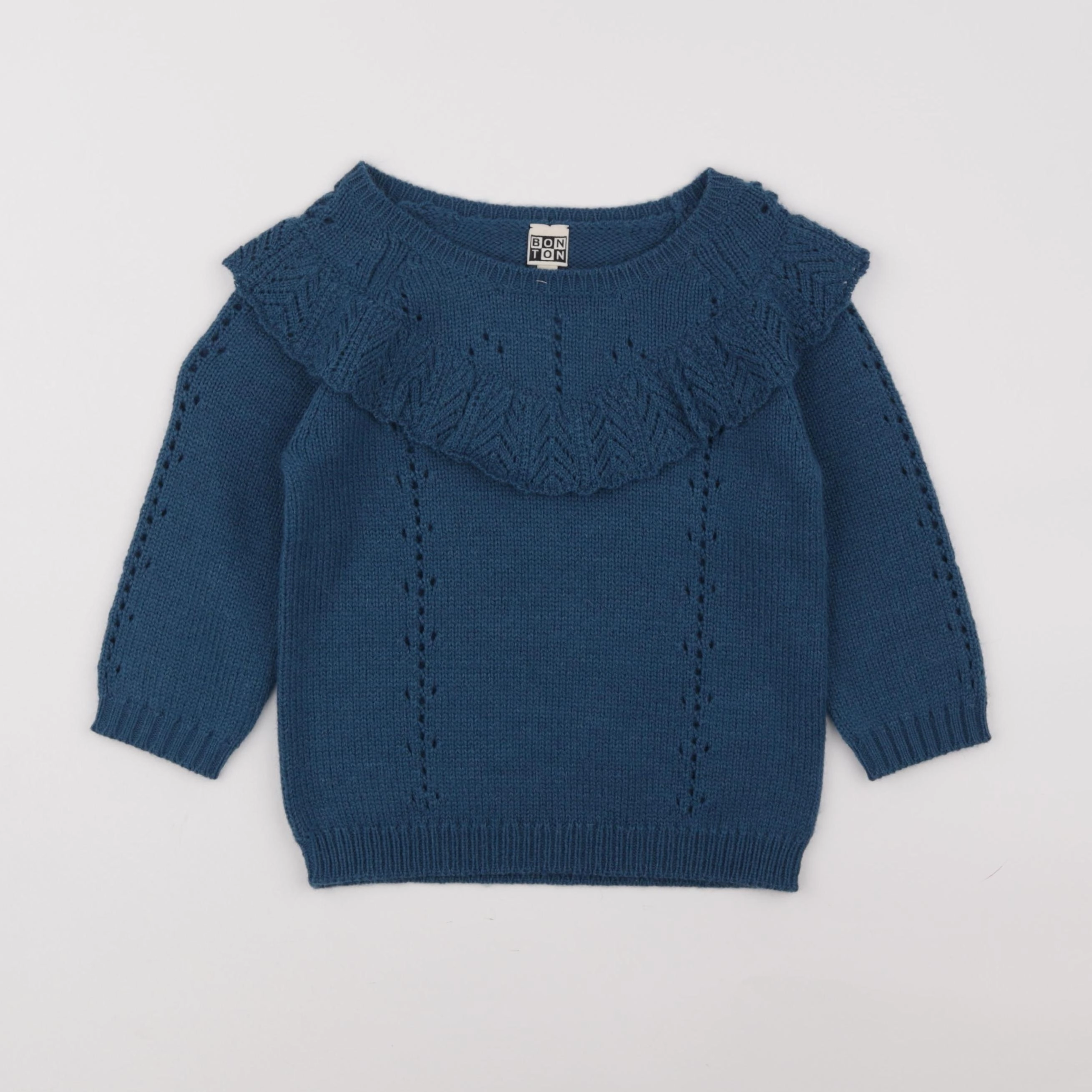 Bonton - pull bleu - 6 ans
